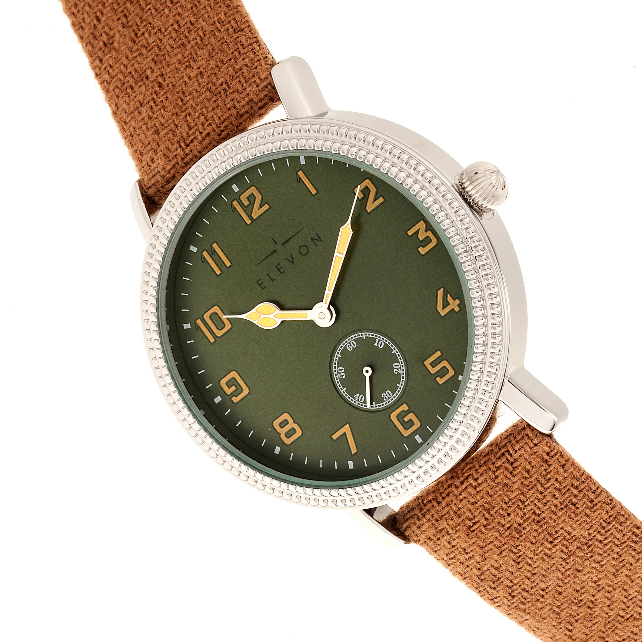 Northrop Wool-Overlaid Leather-Band Watch -Green/Brown | Green Dial - Image 2