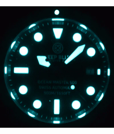 Ocean Master 500 40mm Black / Orange Hands Dial A / Jubilee Stainless | Black Dial - Image 2