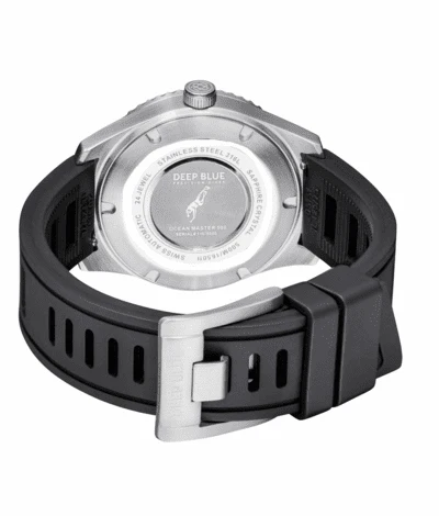 Ocean Master 500 40mm Black / Orange Hands Dial B / Rubber | Black Dial - Image 3