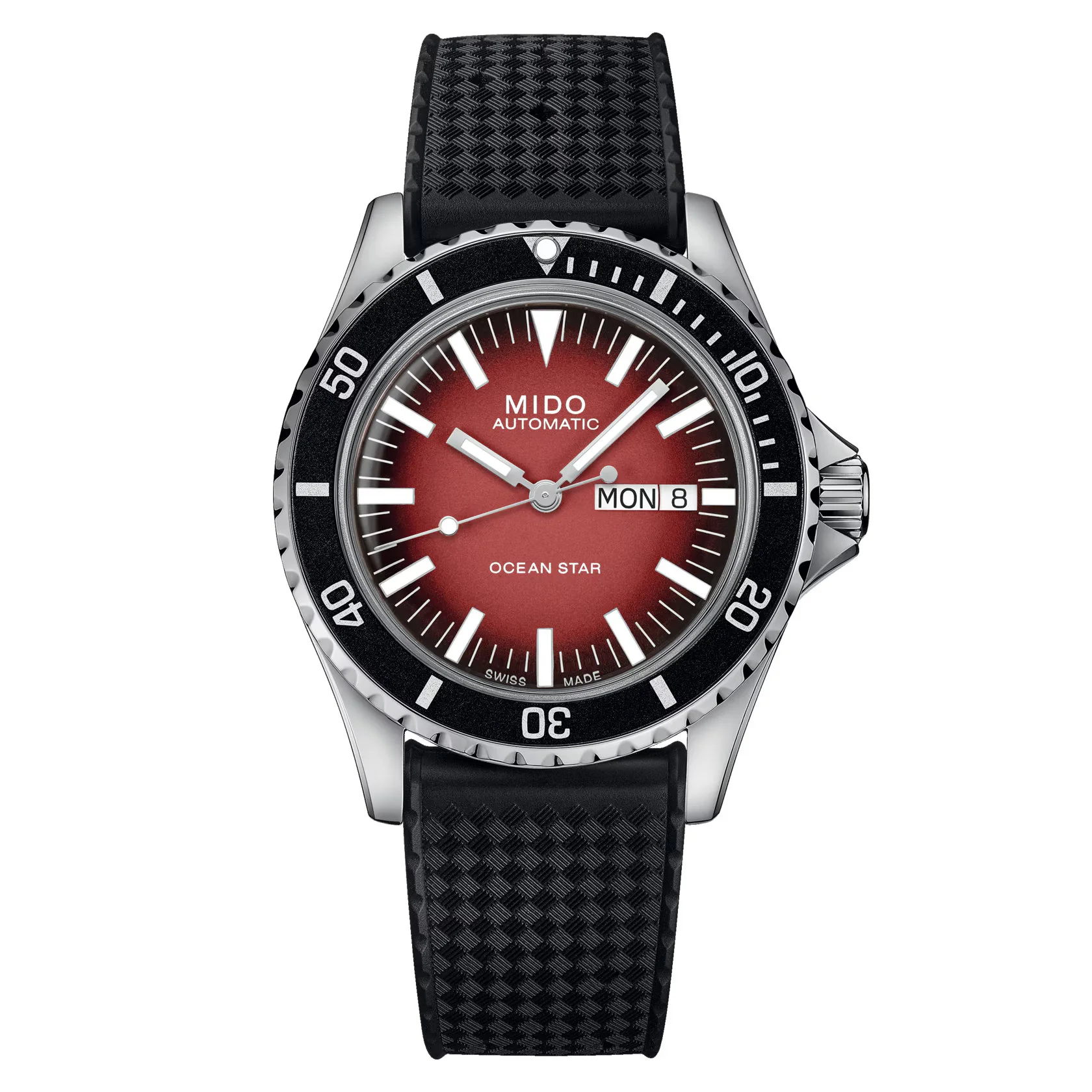 Ocean Star Tribute Gradient Black | Red Gradient Dial