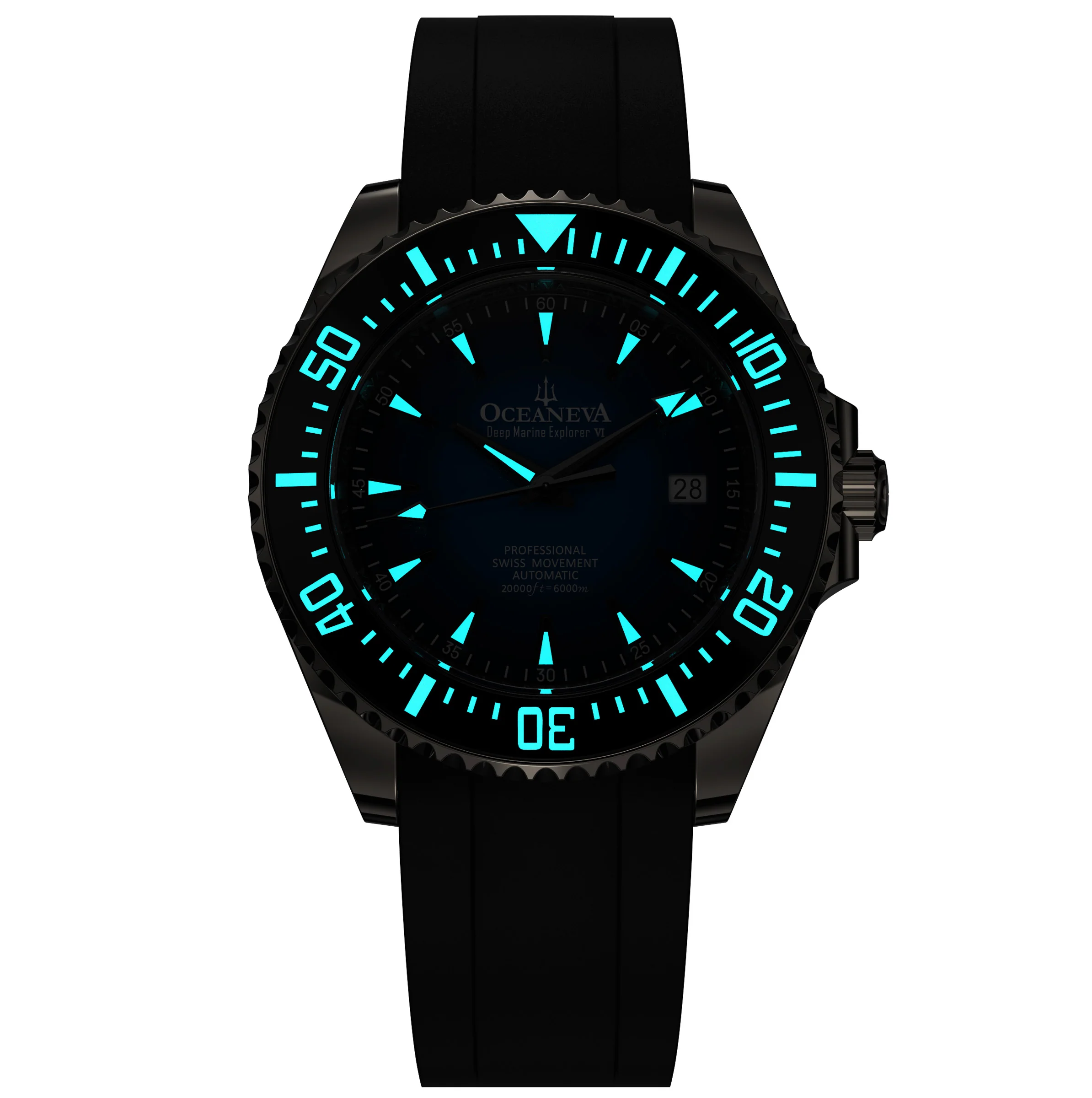 Oceaneva Deep Marine Explorer VI 6000M - Blue Titanium Automatic 6000m/BlueBurst | gradient blue Dial - Image 16