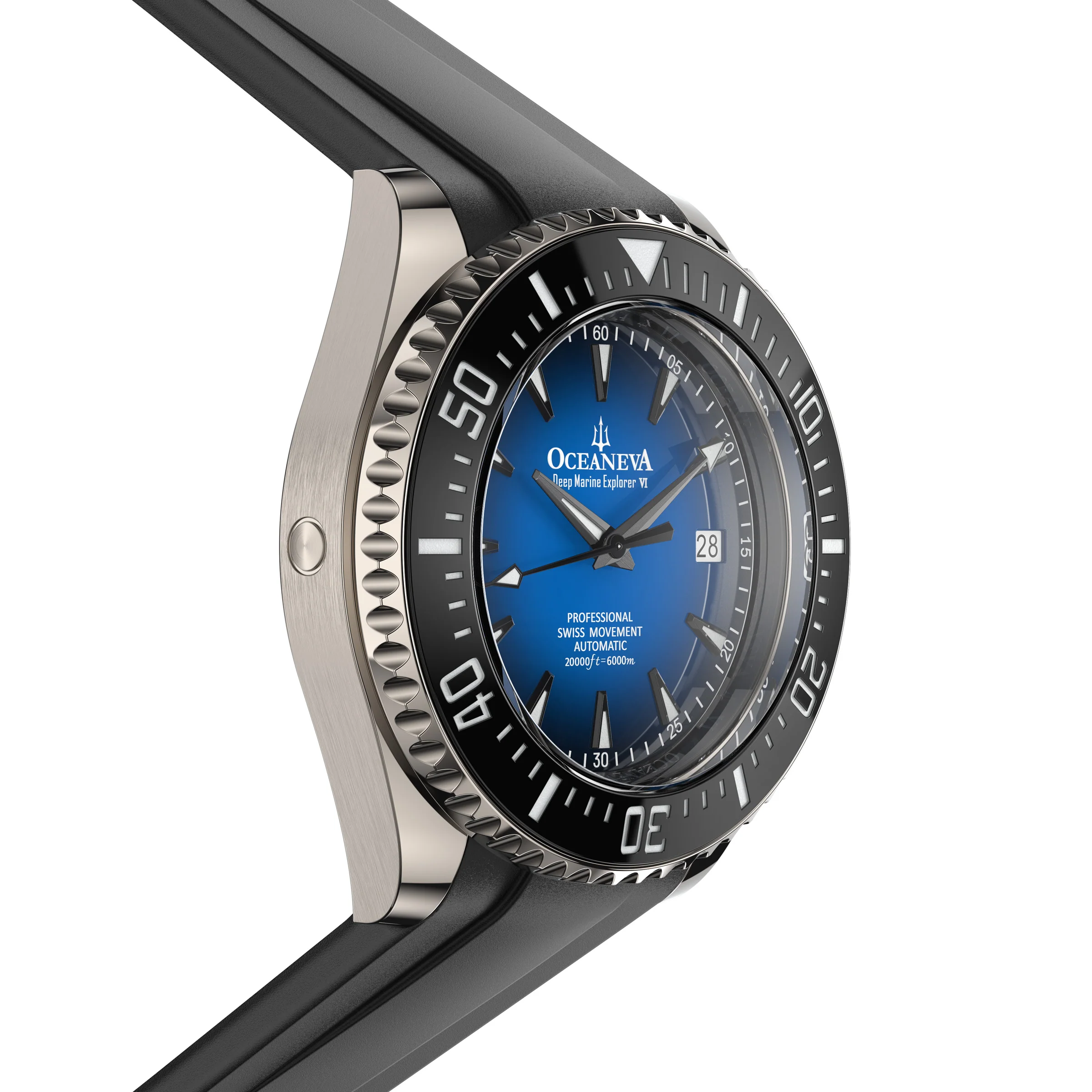 Oceaneva Deep Marine Explorer VI 6000M - Blue Titanium Automatic 6000m/BlueBurst | gradient blue Dial - Image 3
