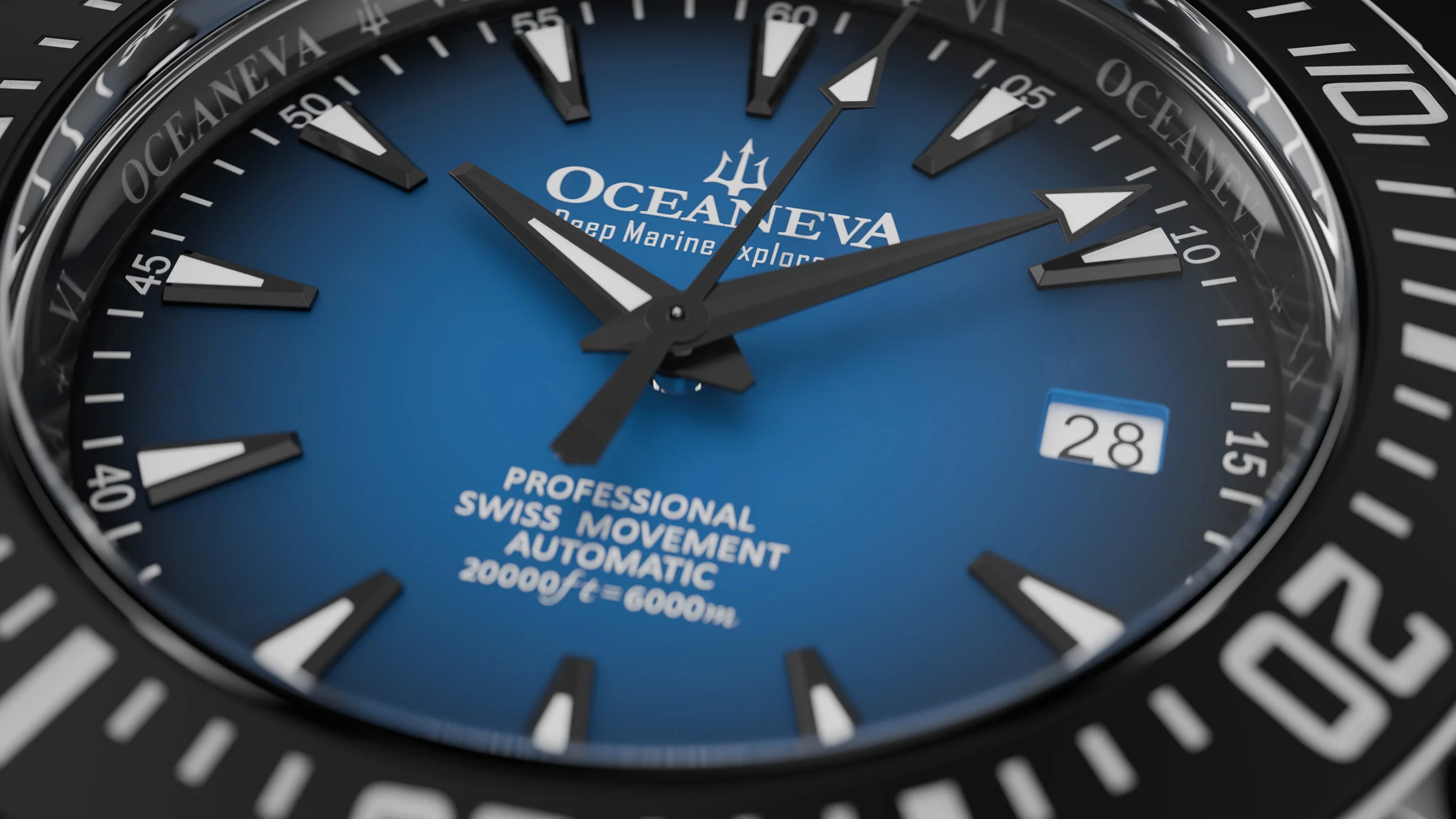 Oceaneva Deep Marine Explorer VI 6000M - Blue Titanium Automatic 6000m/BlueBurst | gradient blue Dial - Image 4