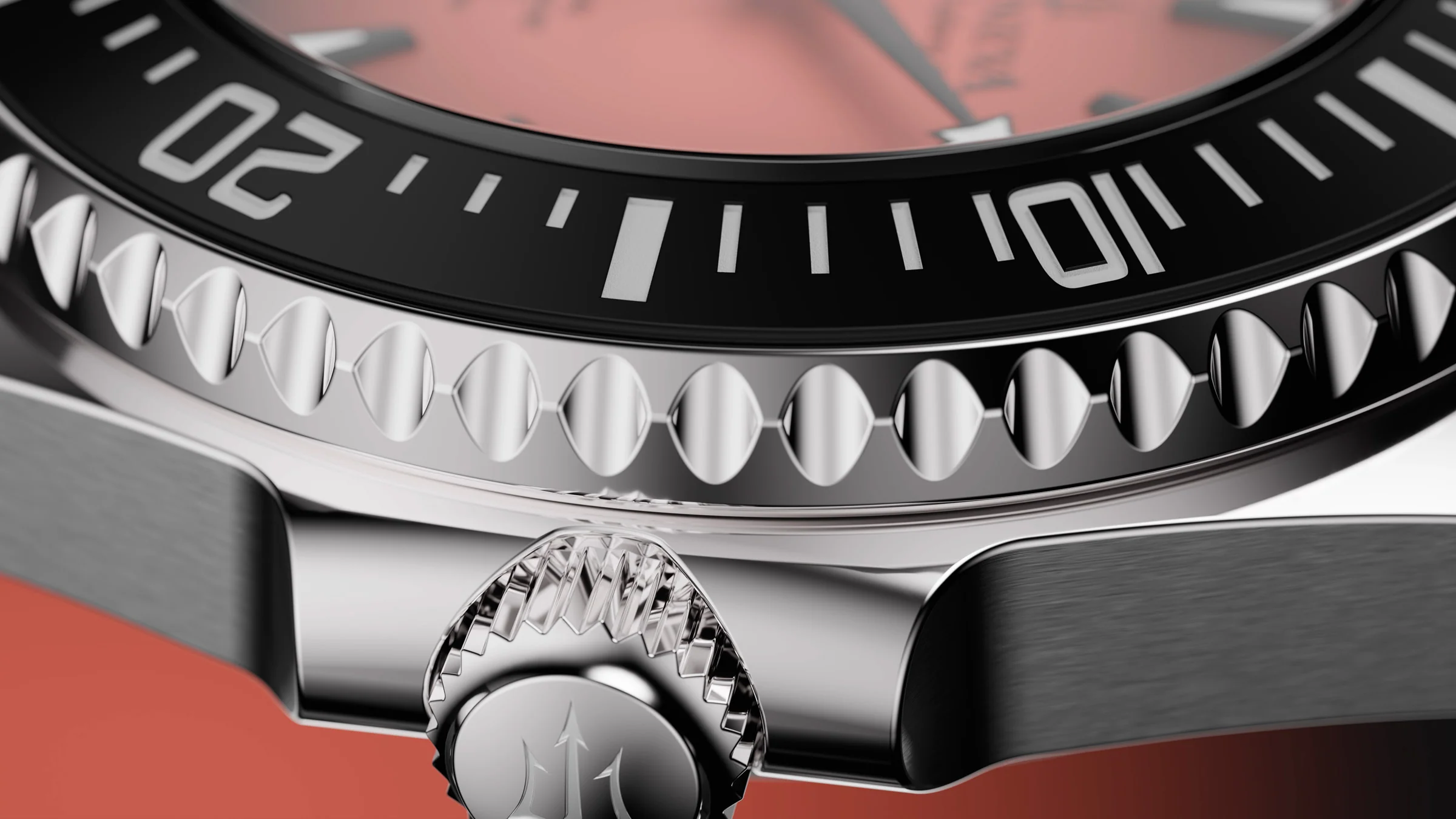 Oceaneva Deep Marine Explorer VI 6000M - Coral Titanium Automatic 6000m/CoralBurst | Coral Red Dial - Image 8