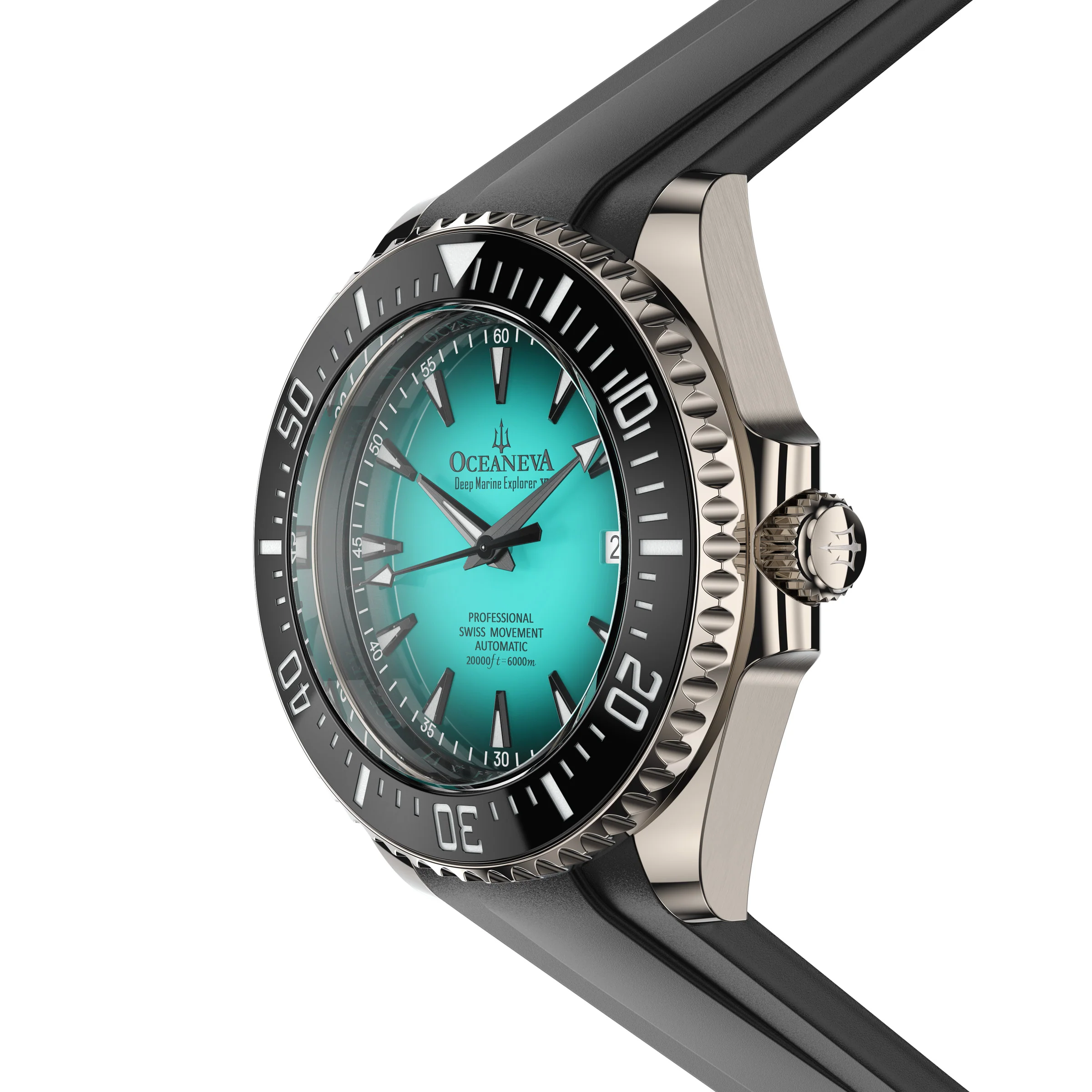 Oceaneva Deep Marine Explorer VI 6000M - Mint Titanium Automatic 6000m/MintBurst | Mint Dial - Image 11