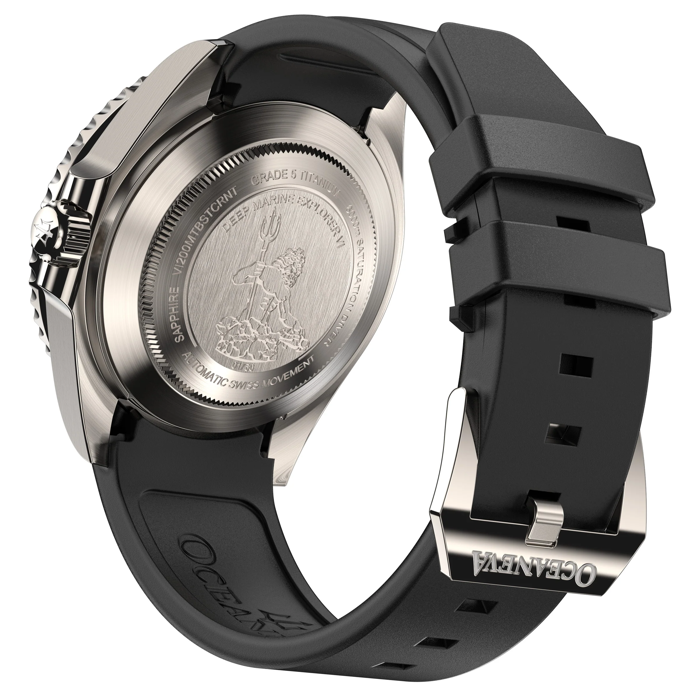 Oceaneva Deep Marine Explorer VI 6000M - Mint Titanium Automatic 6000m/MintBurst | Mint Dial - Image 7