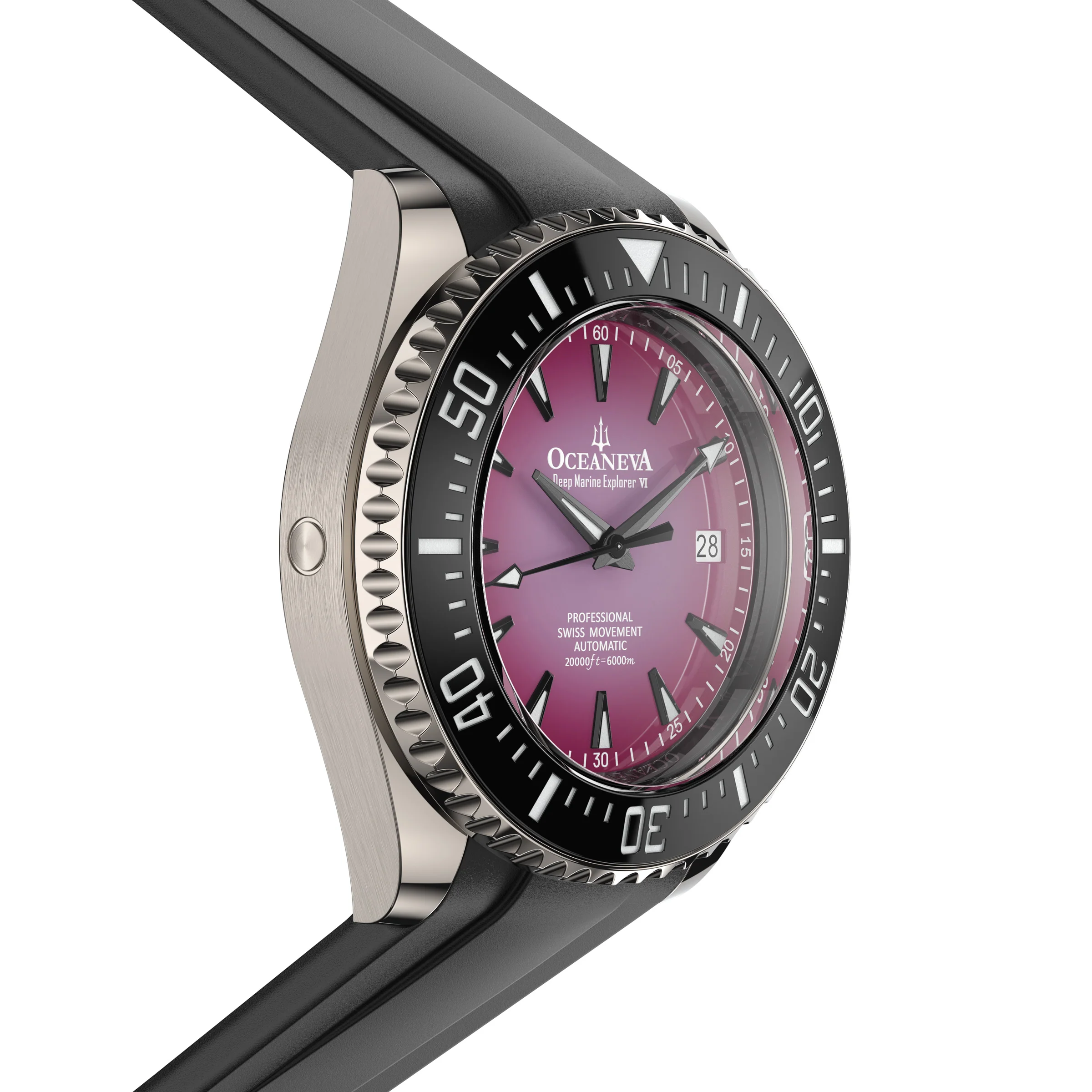 Oceaneva Deep Marine Explorer VI 6000M - Purple Titanium Automatic 6000m/PurpleBurst | Purple Dial - Image 3