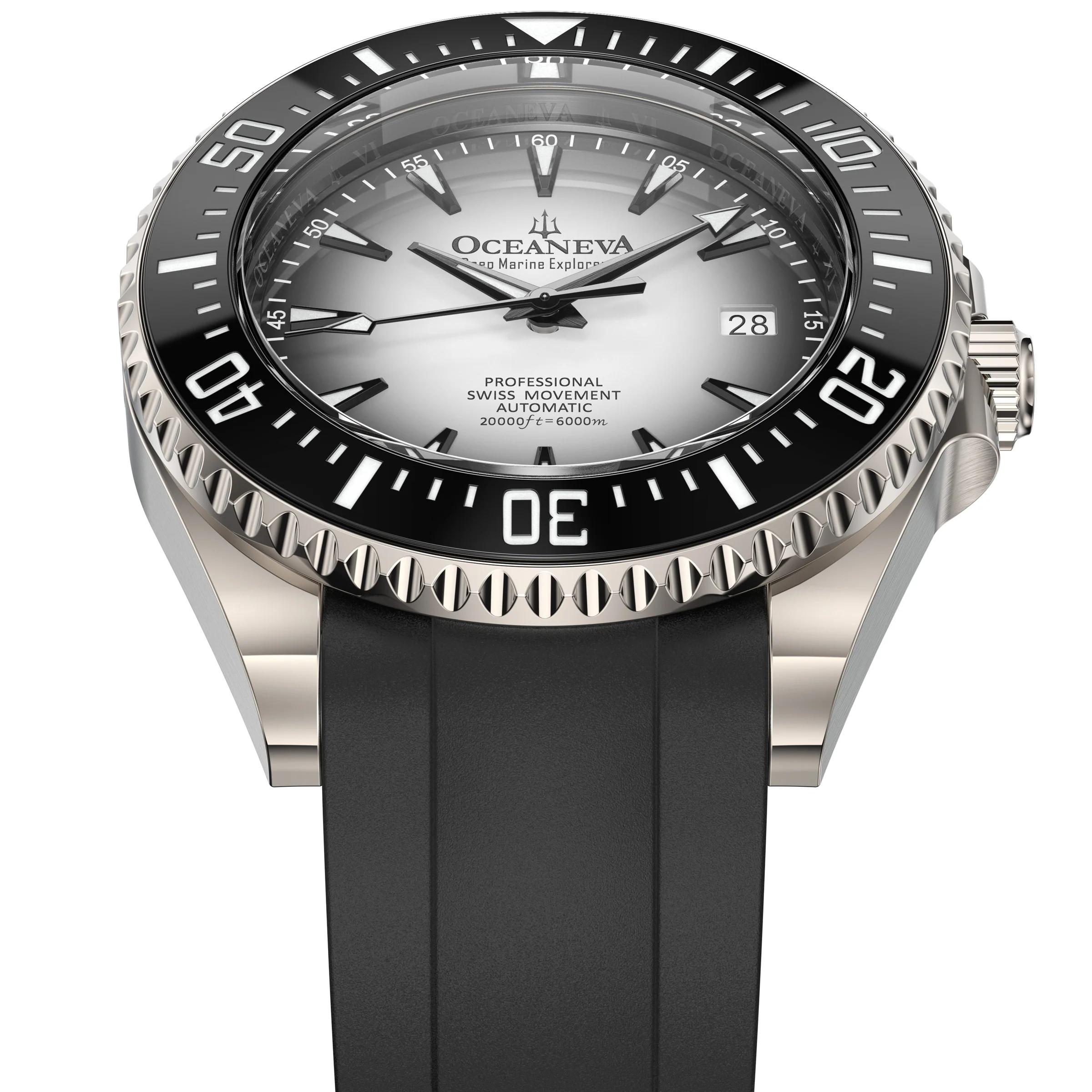 Oceaneva Deep Marine Explorer VI 6000M - White Titanium Automatic 6000m/WhiteBurst | White Dial - Image 14
