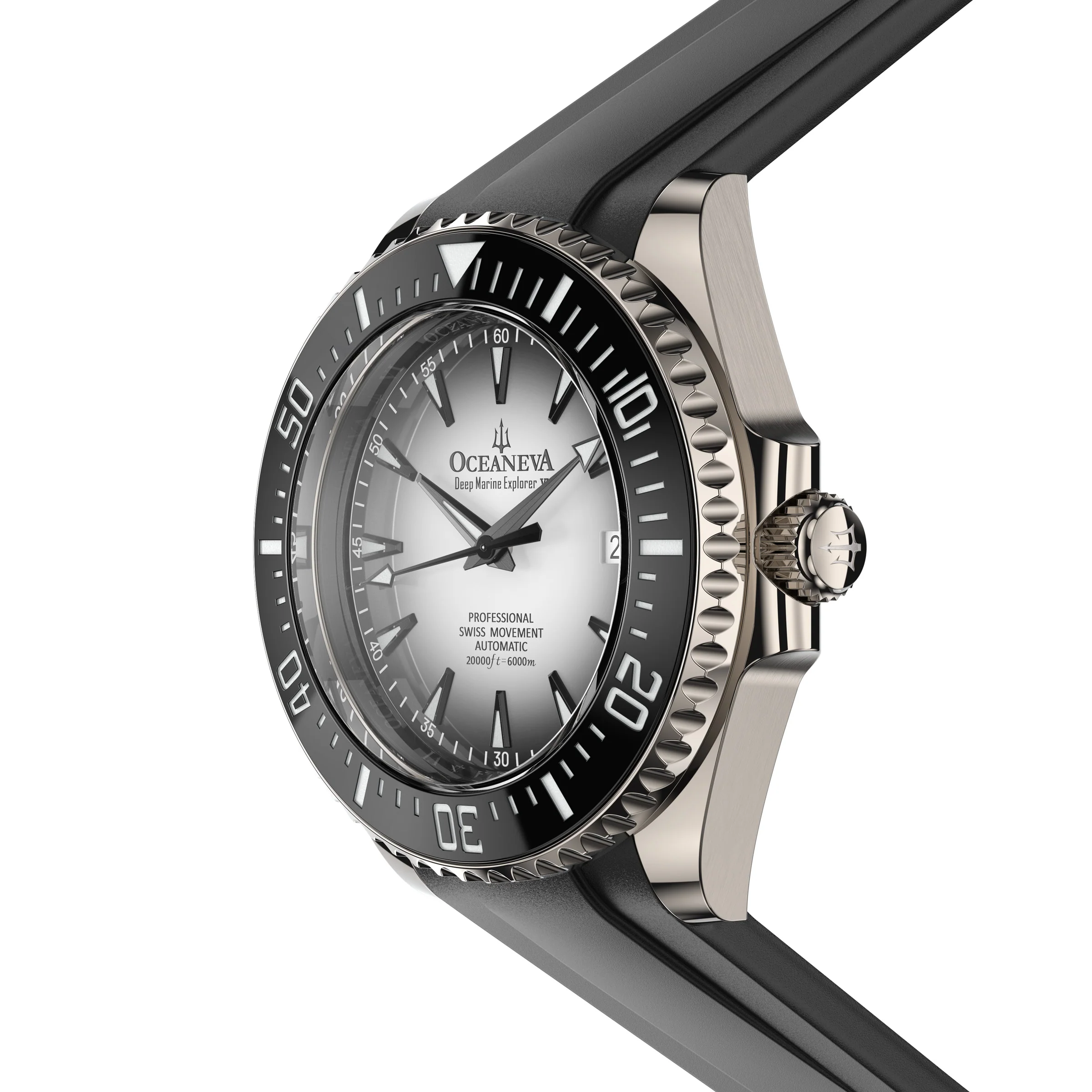 Oceaneva Deep Marine Explorer VI 6000M - White Titanium Automatic 6000m/WhiteBurst | White Dial - Image 3