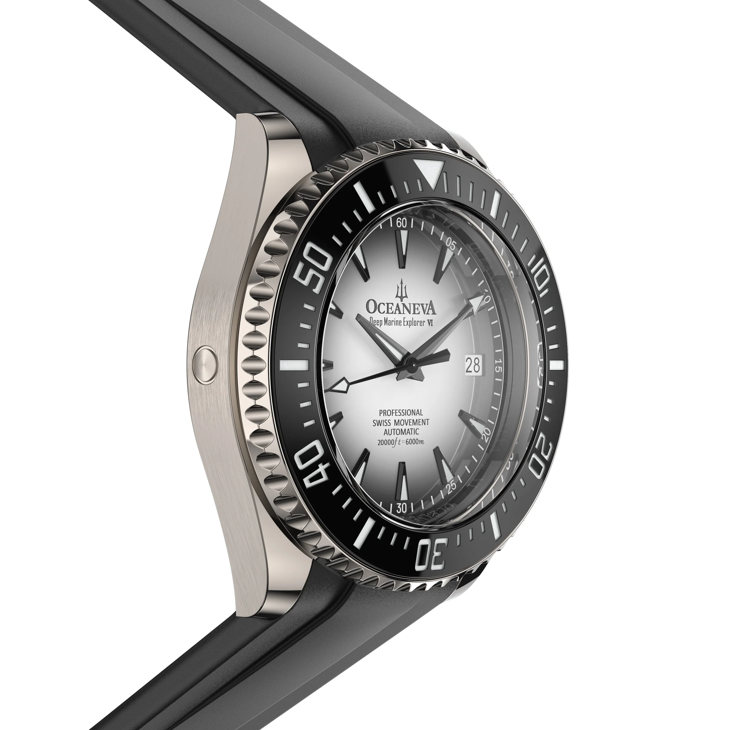 Oceaneva Deep Marine Explorer VI 6000M - White Titanium Automatic 6000m/WhiteBurst | White Dial - Image 5