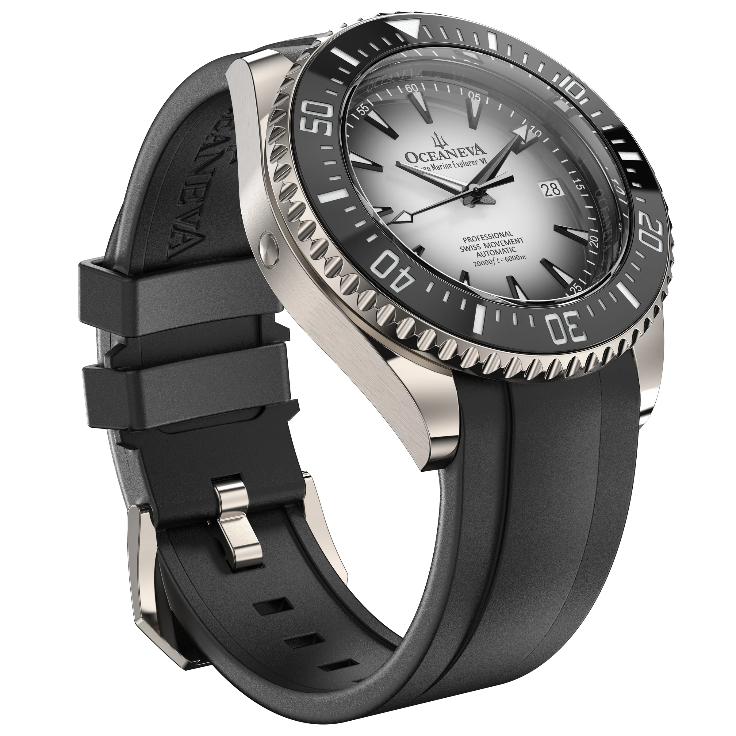 Oceaneva Deep Marine Explorer VI 6000M - White Titanium Automatic 6000m/WhiteBurst | White Dial - Image 7