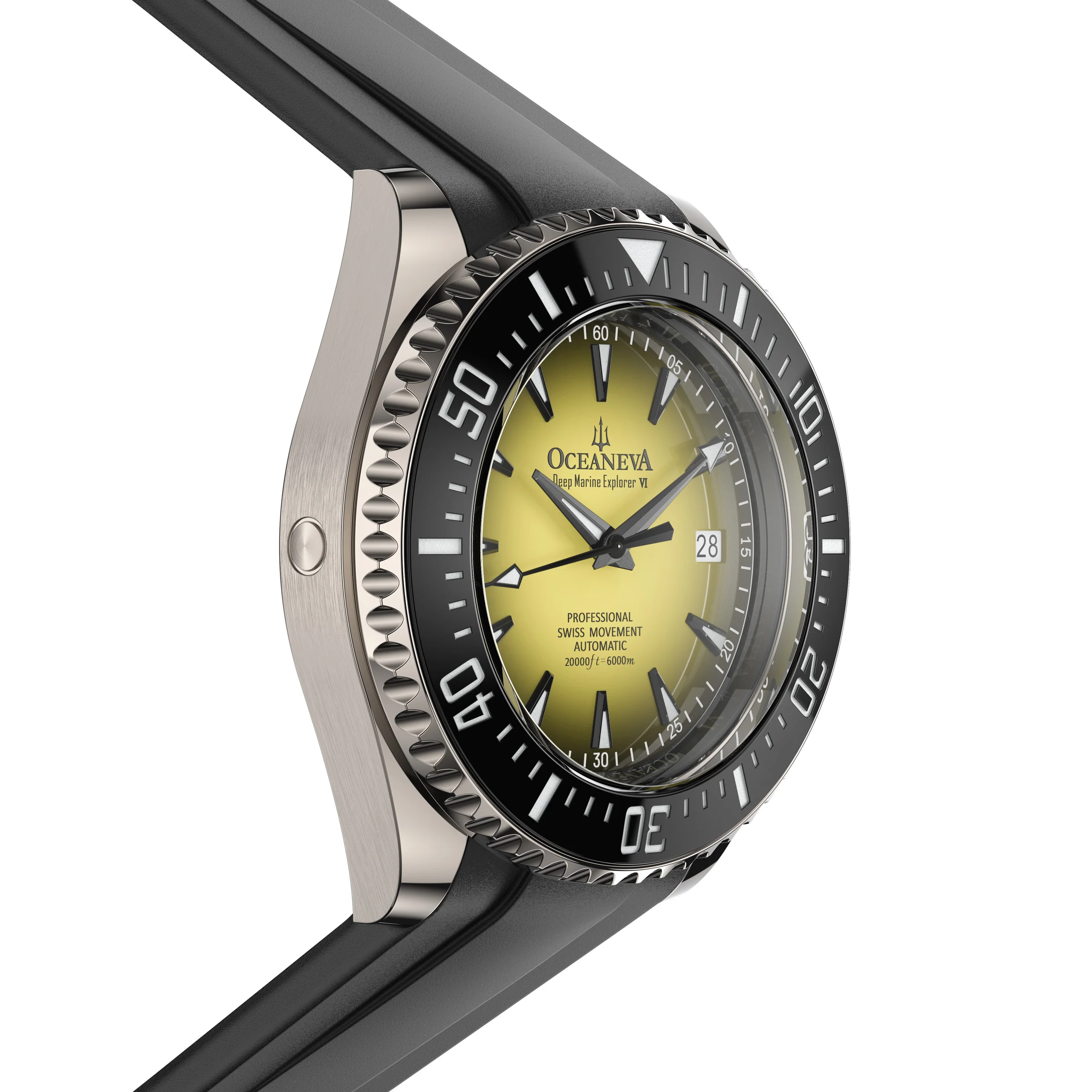 Oceaneva Deep Marine Explorer VI 6000M - Yellow Titanium Automatic 6000m/YellowBurst | Yellow Dial - Image 3