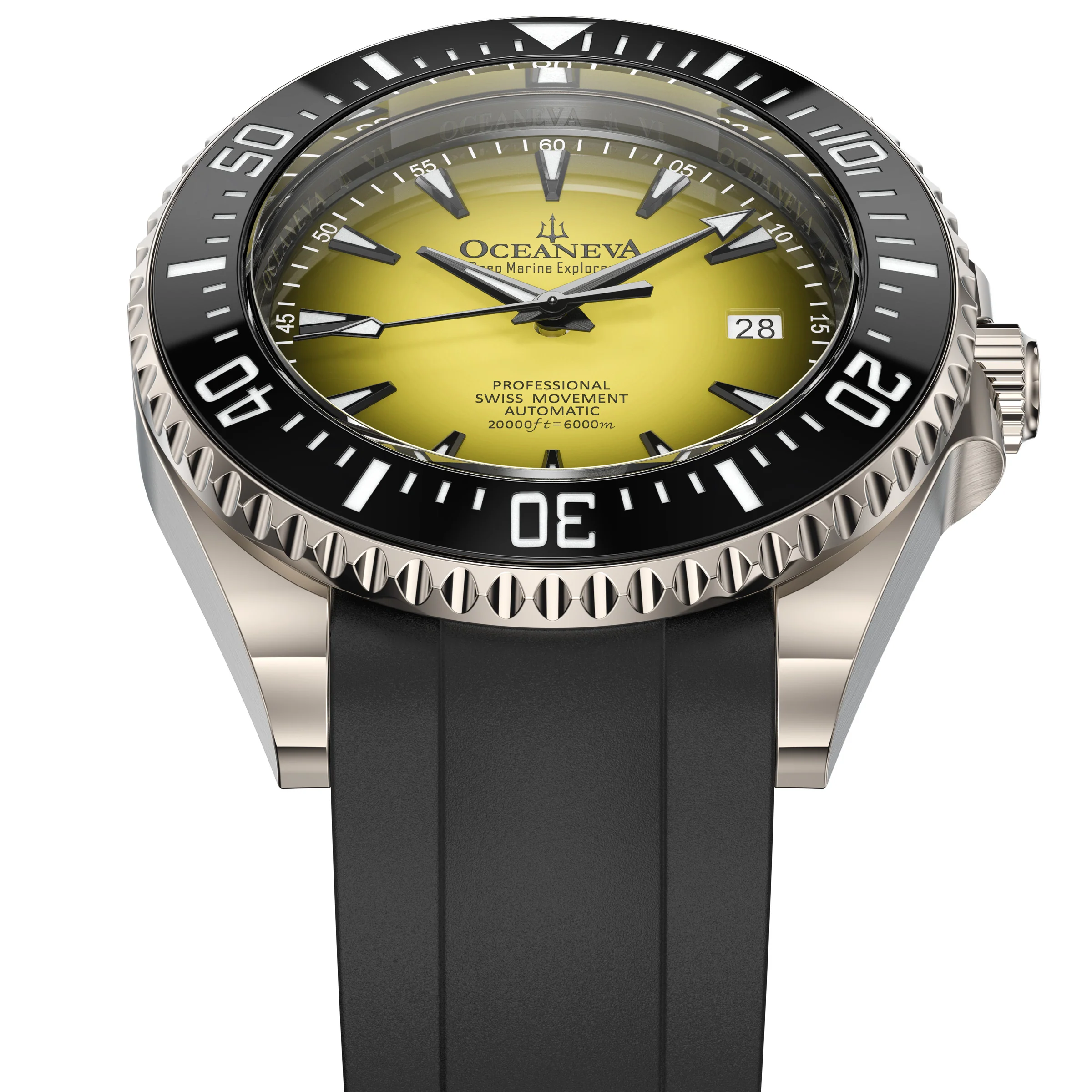 Oceaneva Deep Marine Explorer VI 6000M - Yellow Titanium Automatic 6000m/YellowBurst | Yellow Dial - Image 5