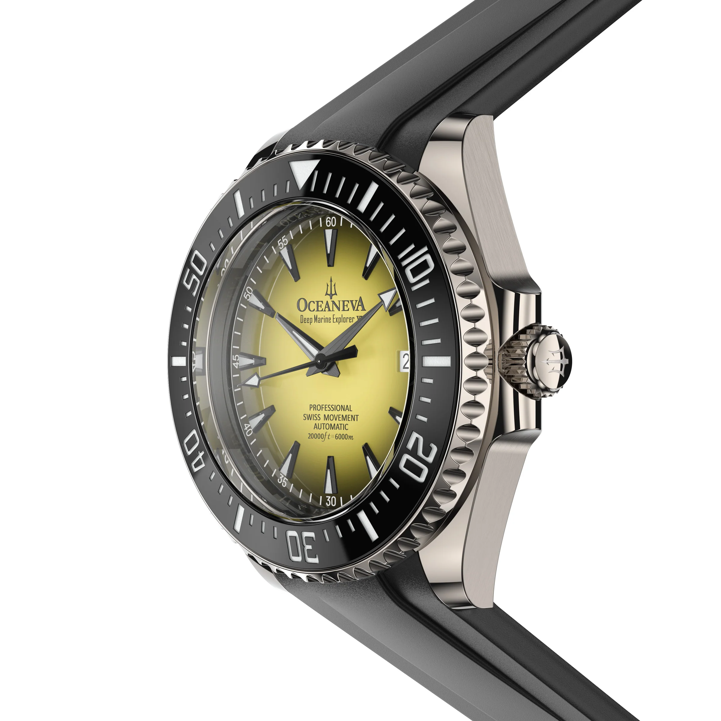 Oceaneva Deep Marine Explorer VI 6000M - Yellow Titanium Automatic 6000m/YellowBurst | Yellow Dial - Image 7