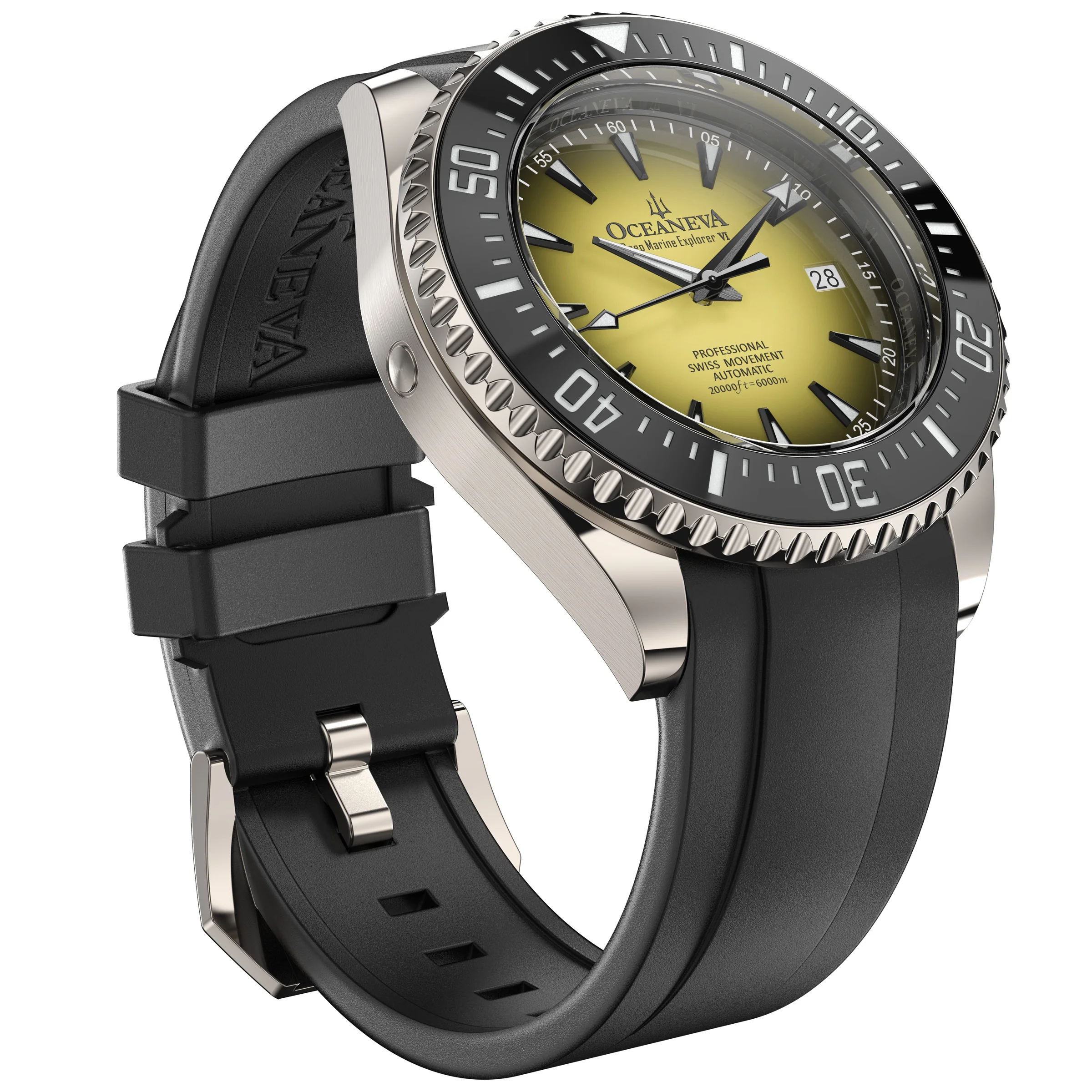 Oceaneva Deep Marine Explorer VI 6000M - Yellow Titanium Automatic 6000m/YellowBurst | Yellow Dial - Image 9