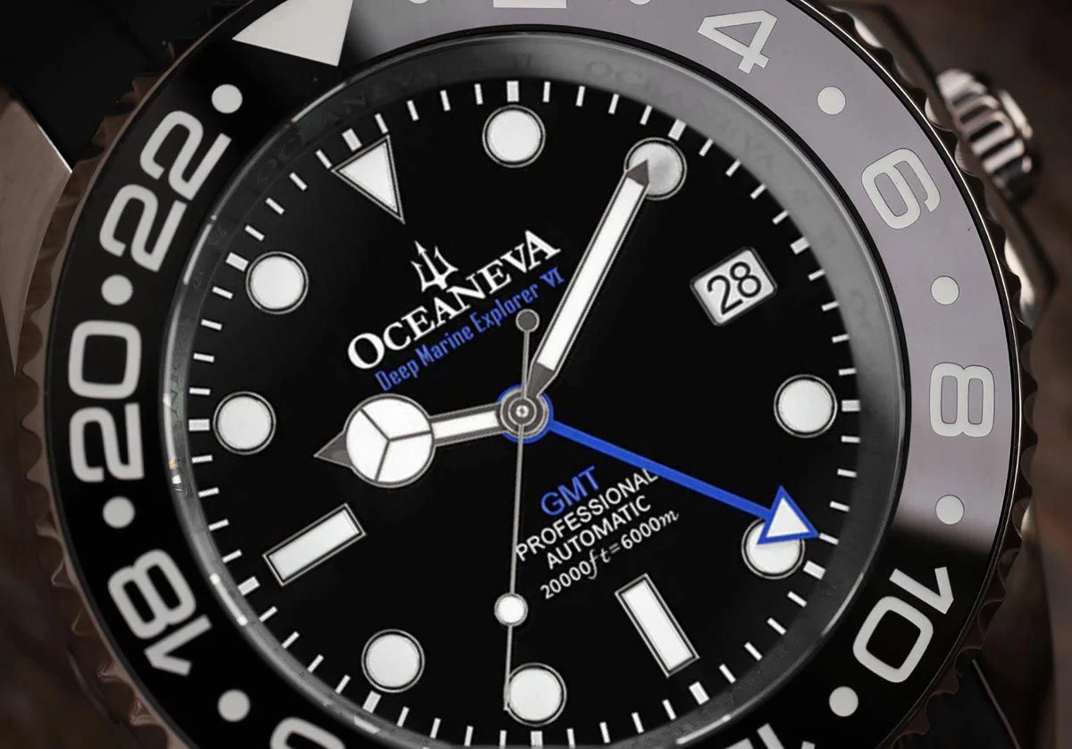 Oceaneva Deep Marine Explorer VI Grade 5 Titanium Automatic Black Dial Watch Black/Black | Black Dial - Image 10