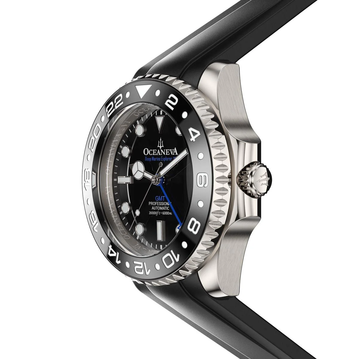 Oceaneva Deep Marine Explorer VI Grade 5 Titanium Automatic Black Dial Watch Black/Black | Black Dial - Image 14