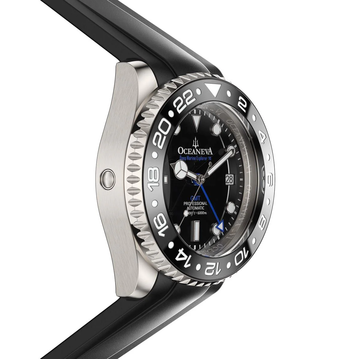Oceaneva Deep Marine Explorer VI Grade 5 Titanium Automatic Black Dial Watch Black/Black | Black Dial - Image 16