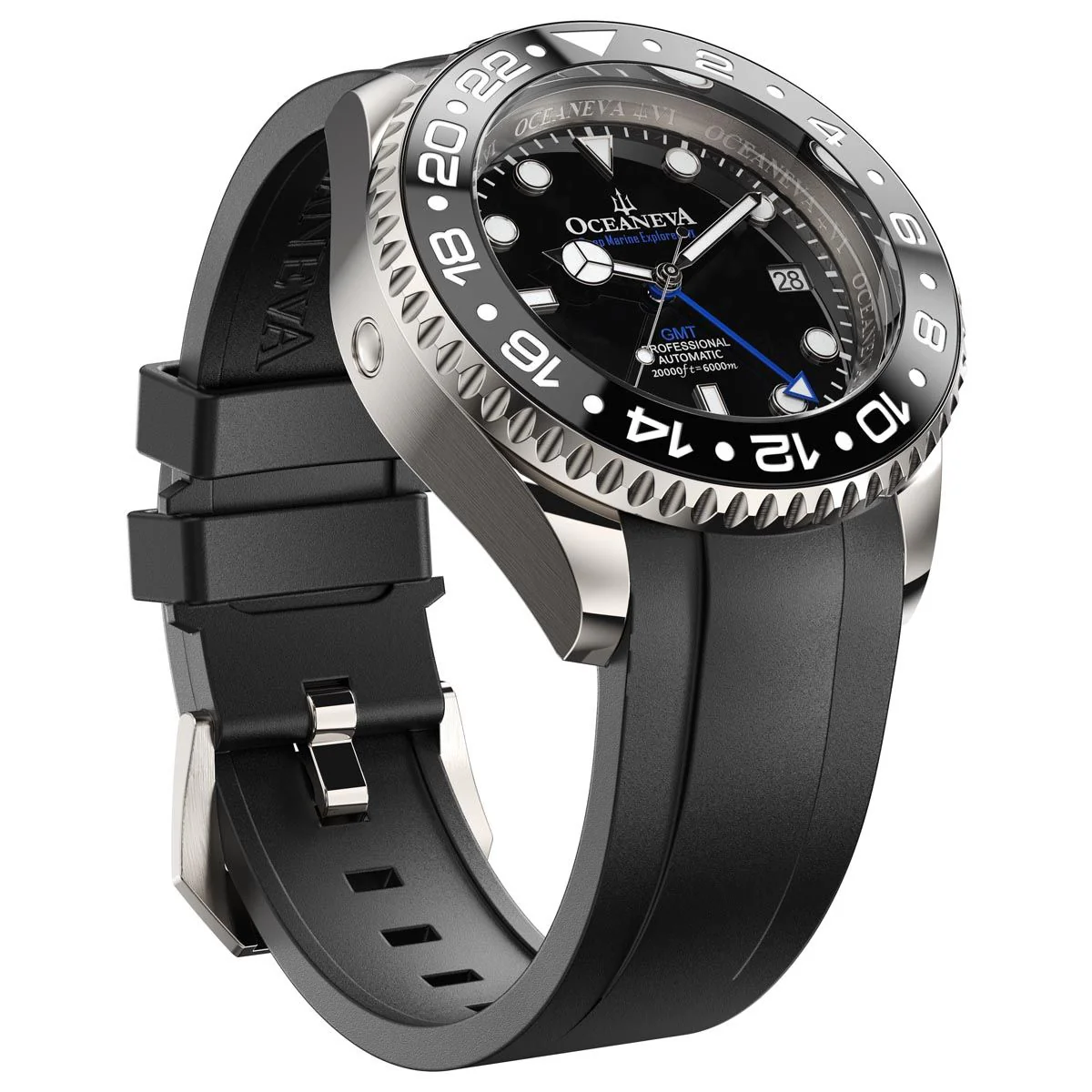 Oceaneva Deep Marine Explorer VI Grade 5 Titanium Automatic Black Dial Watch Black/Black | Black Dial - Image 17