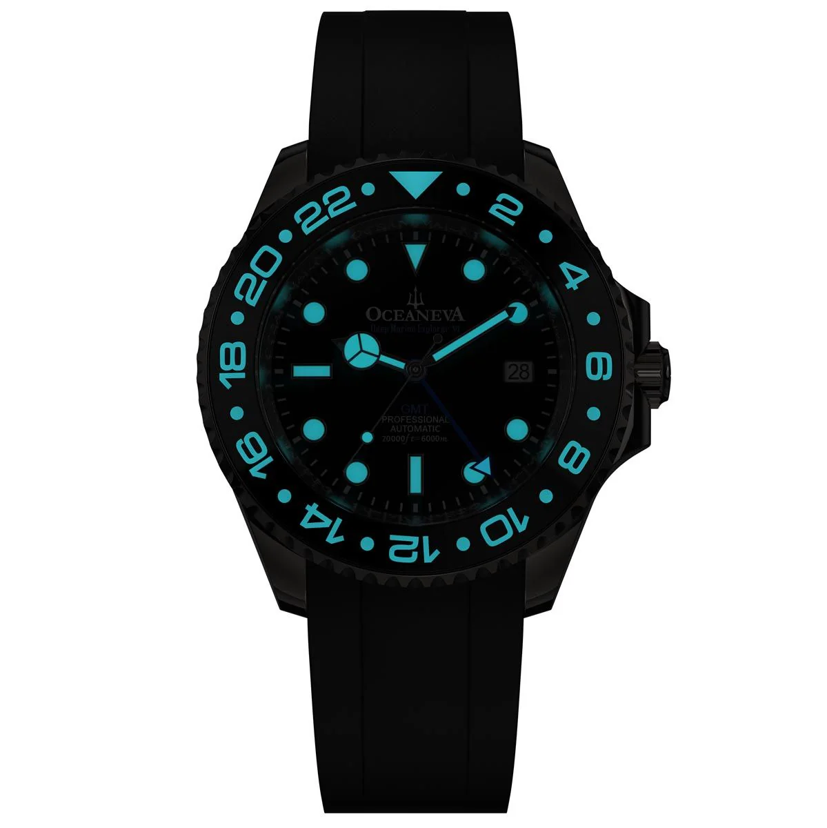 Oceaneva Deep Marine Explorer VI Grade 5 Titanium Automatic Black Dial Watch Black/Black | Black Dial - Image 18