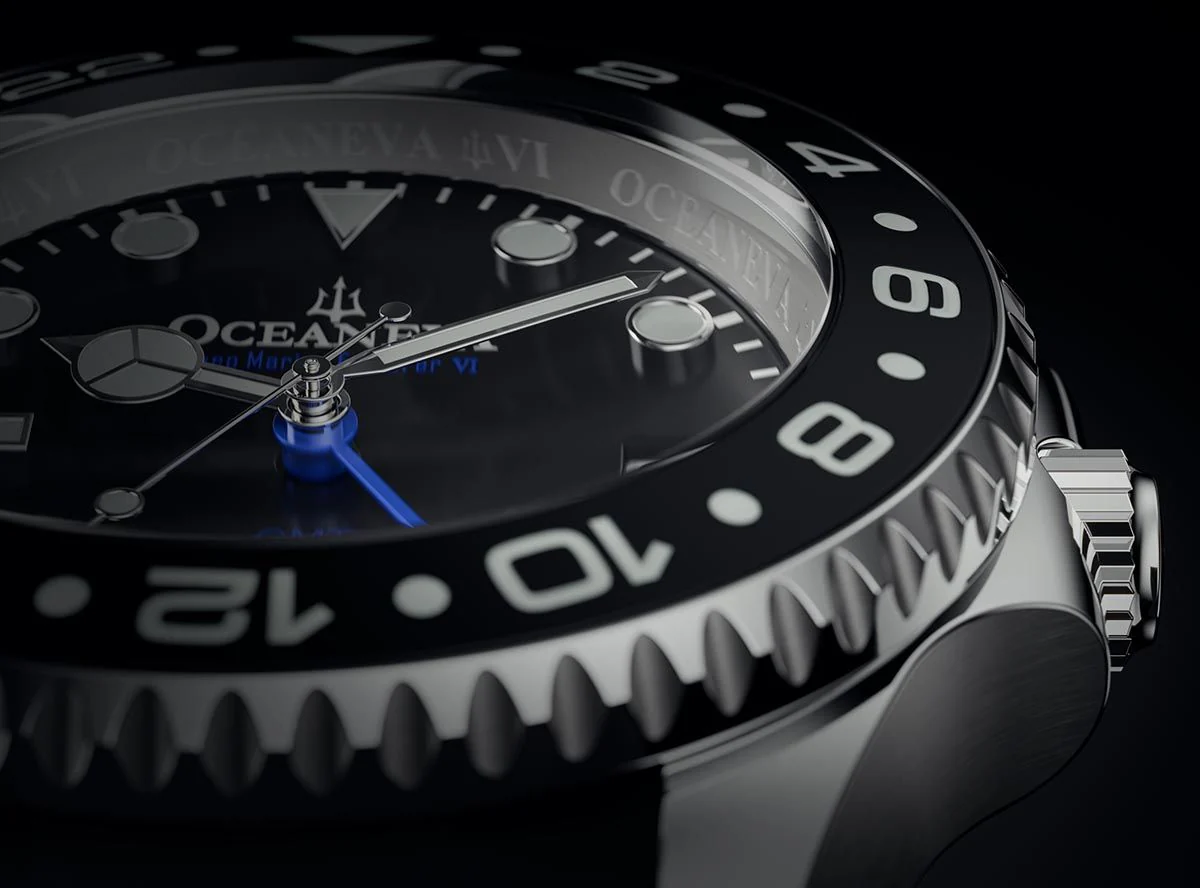 Oceaneva Deep Marine Explorer VI Grade 5 Titanium Automatic Black Dial Watch Black/Black | Black Dial - Image 4
