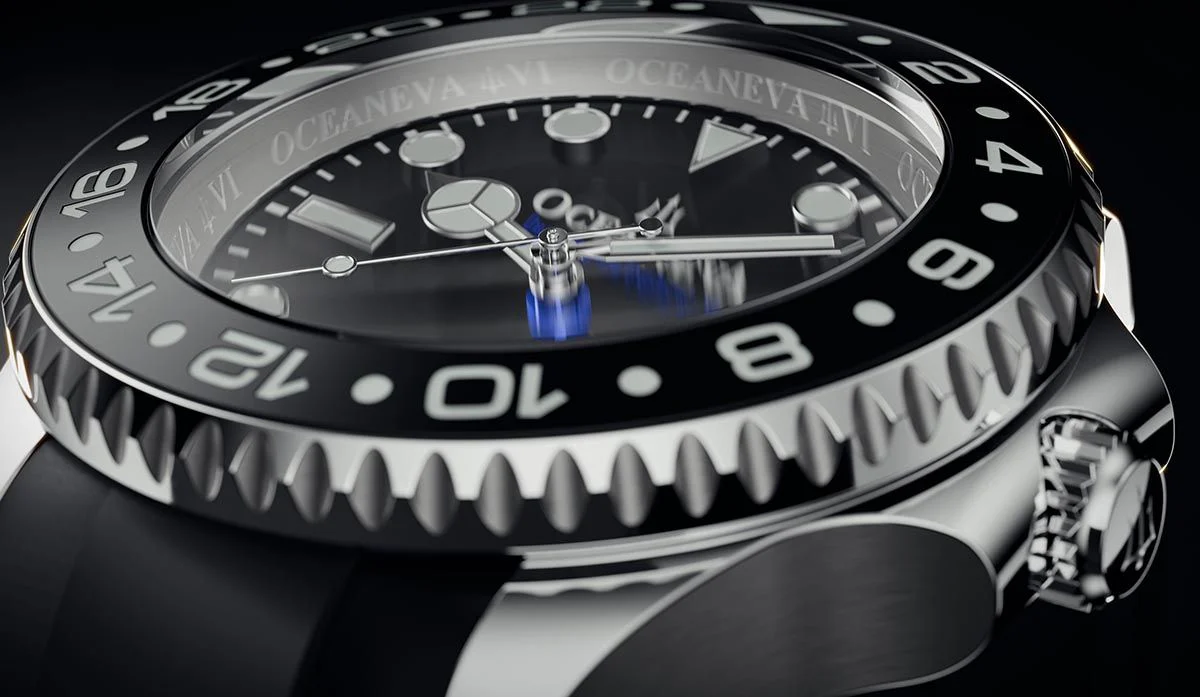 Oceaneva Deep Marine Explorer VI Grade 5 Titanium Automatic Black Dial Watch Black/Black | Black Dial - Image 7