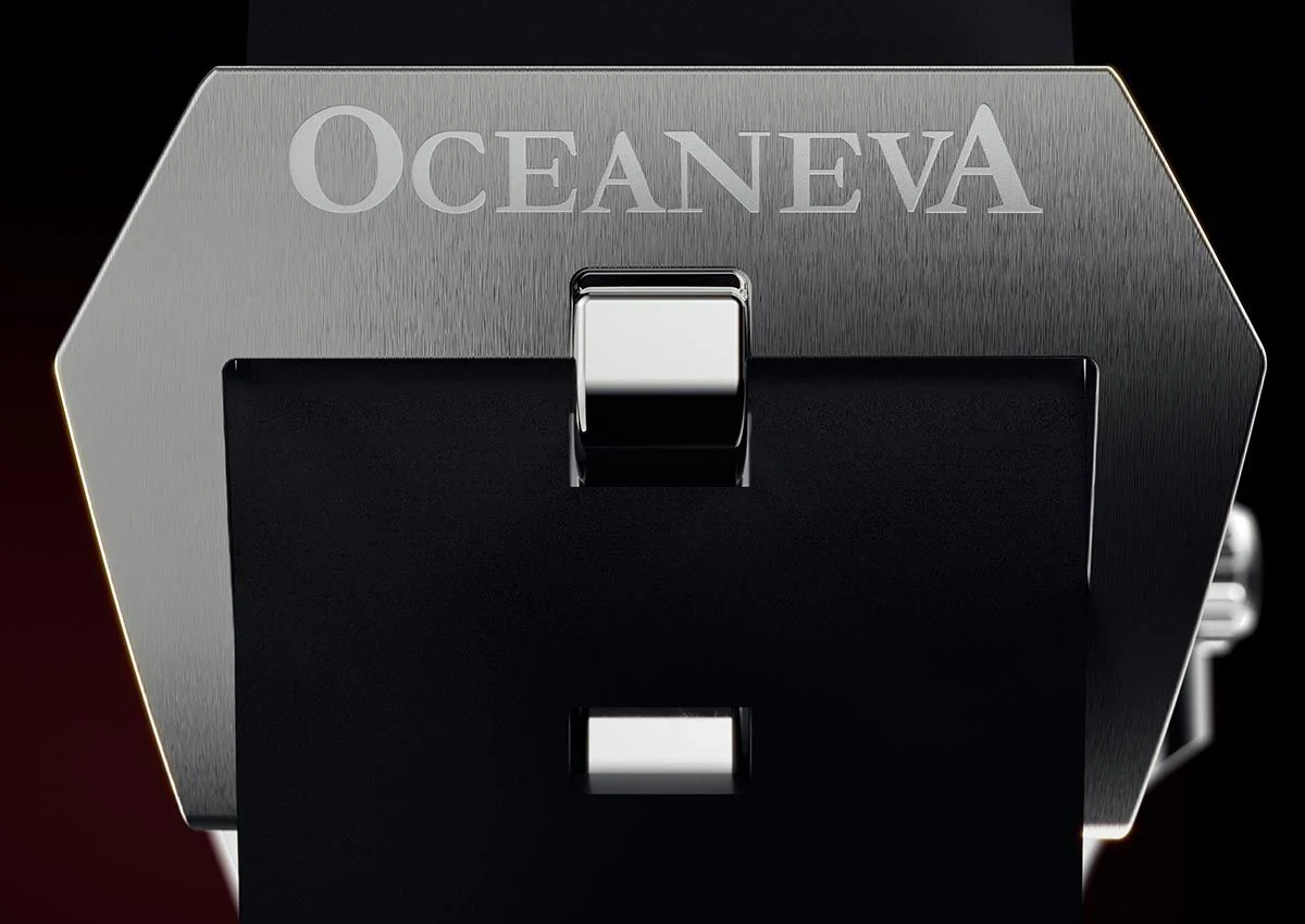 Oceaneva Deep Marine Explorer VI Grade 5 Titanium Automatic Burgundy Dial Watch Burgundy/Black | Burgundy Dial - Image 3