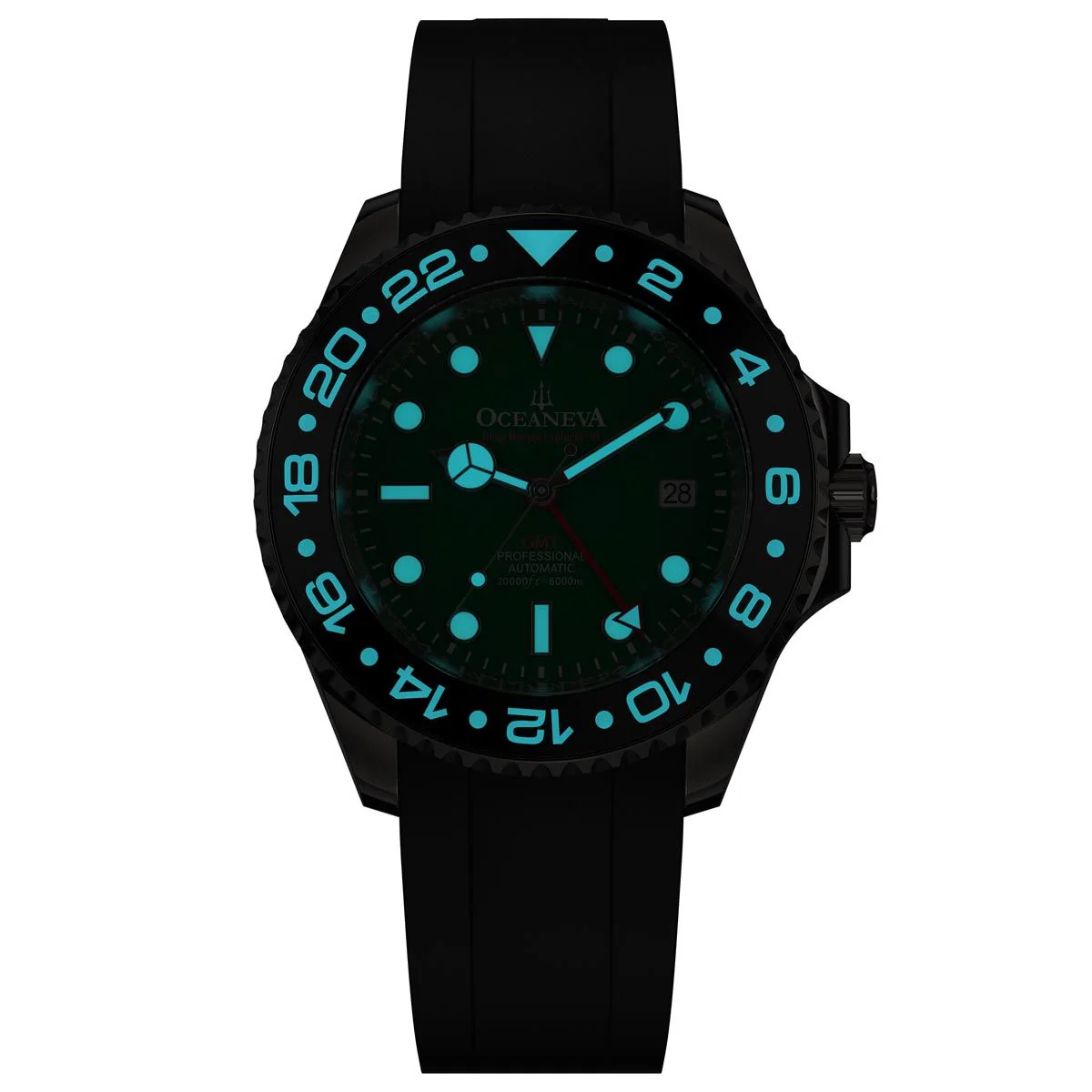 Oceaneva Deep Marine Explorer VI Grade 5 Titanium Automatic Green Dial Watch Green/Black | Green Dial - Image 14