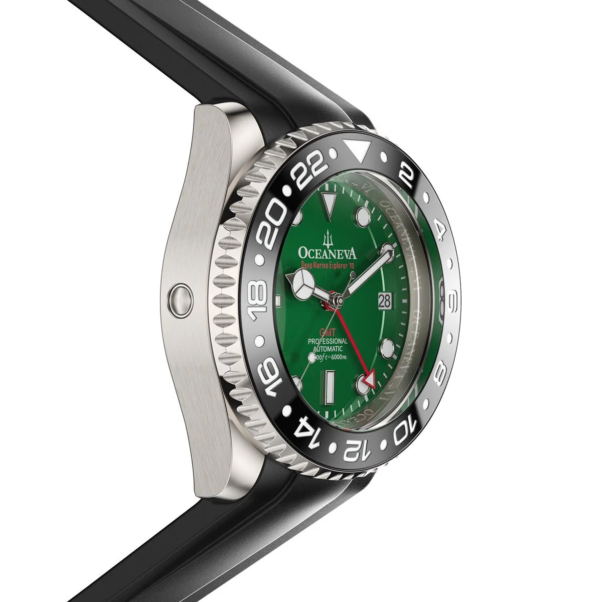 Oceaneva Deep Marine Explorer VI Grade 5 Titanium Automatic Green Dial Watch Green/Black | Green Dial - Image 8