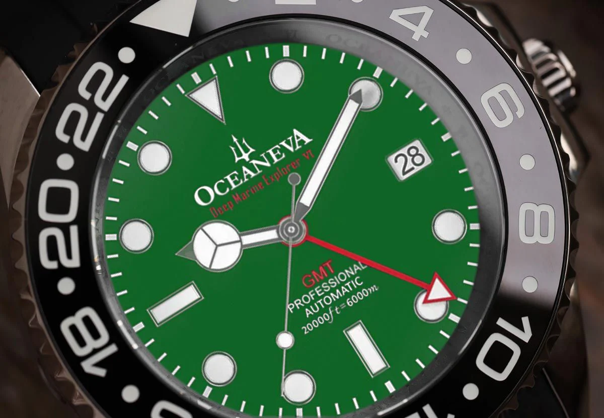 Oceaneva Deep Marine Explorer VI Grade 5 Titanium Automatic Green Dial Watch Green/Black | Green Dial - Image 9