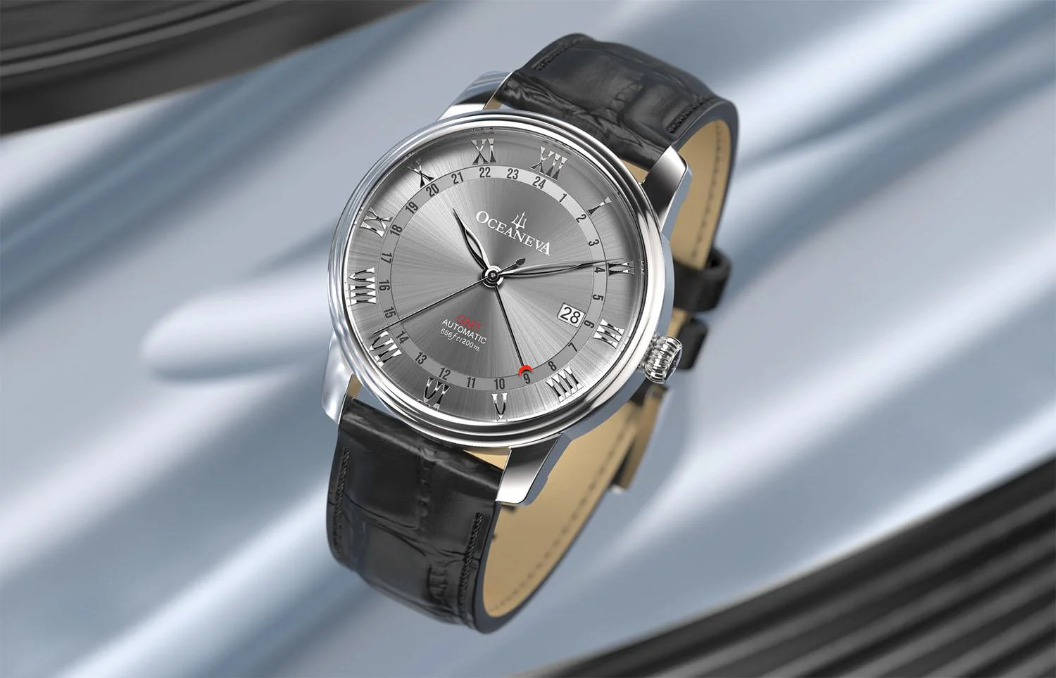 OceanTrek Automatic GMT 200M – Grey Dial - Image 2