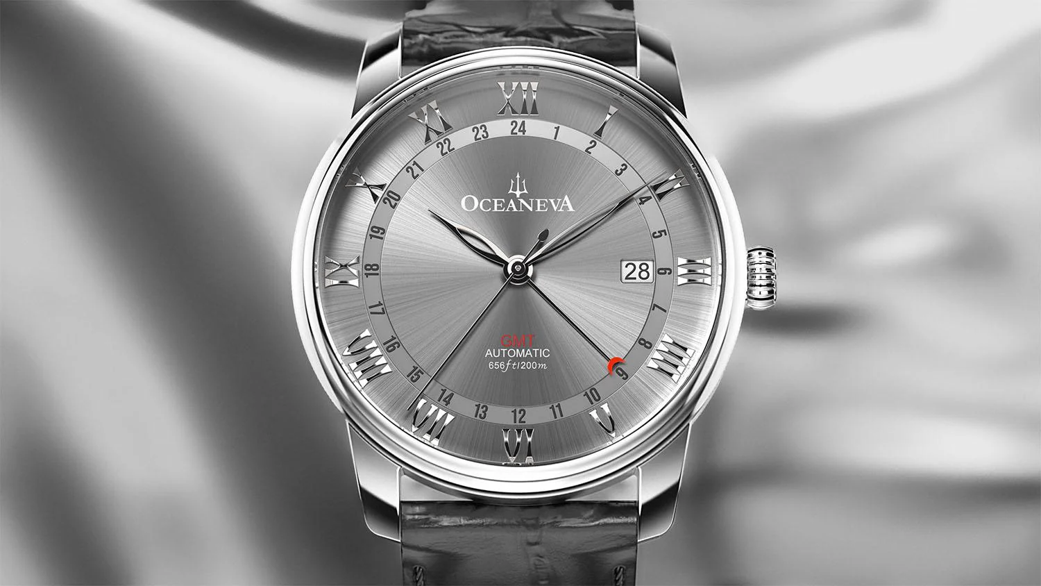 OceanTrek Automatic GMT 200M – Grey Dial - Image 4