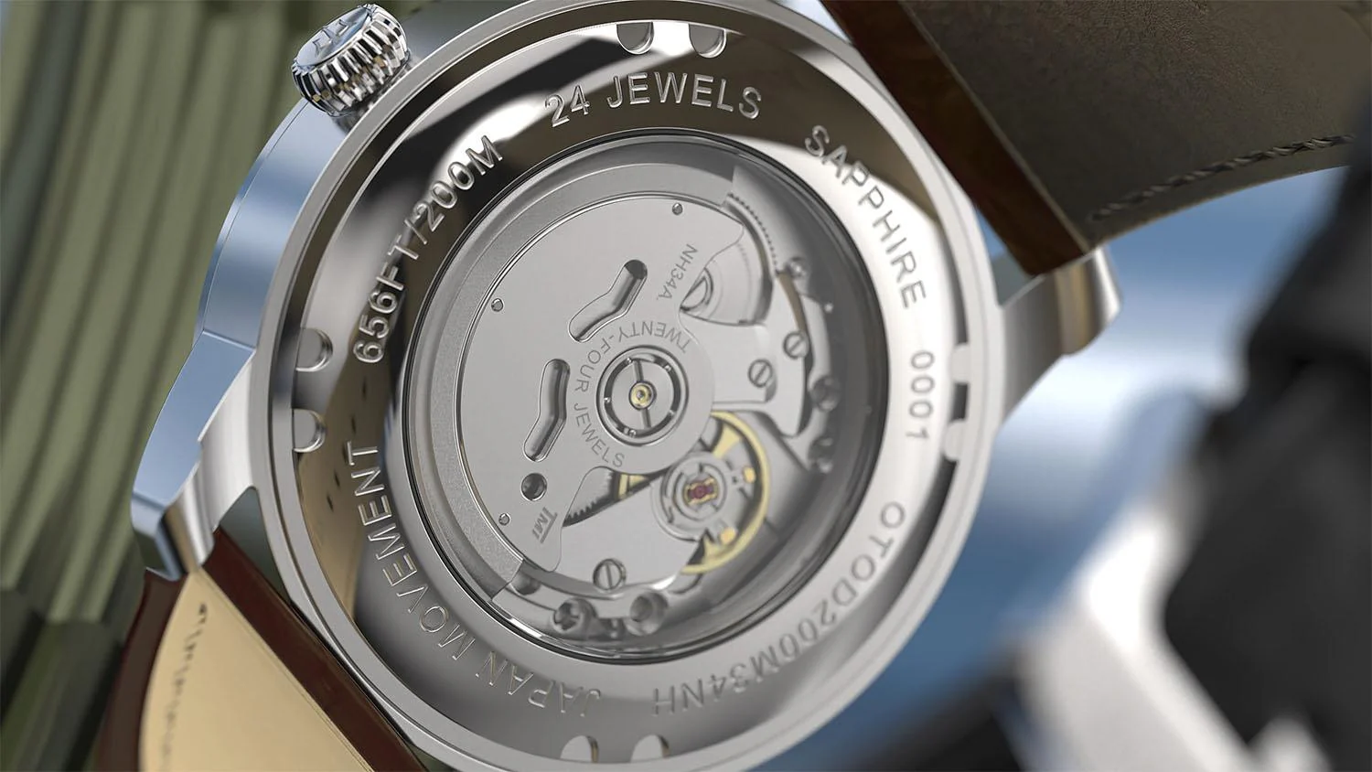 OceanTrek Automatic GMT 200m Gray/Brown Grey Dial - Image 10
