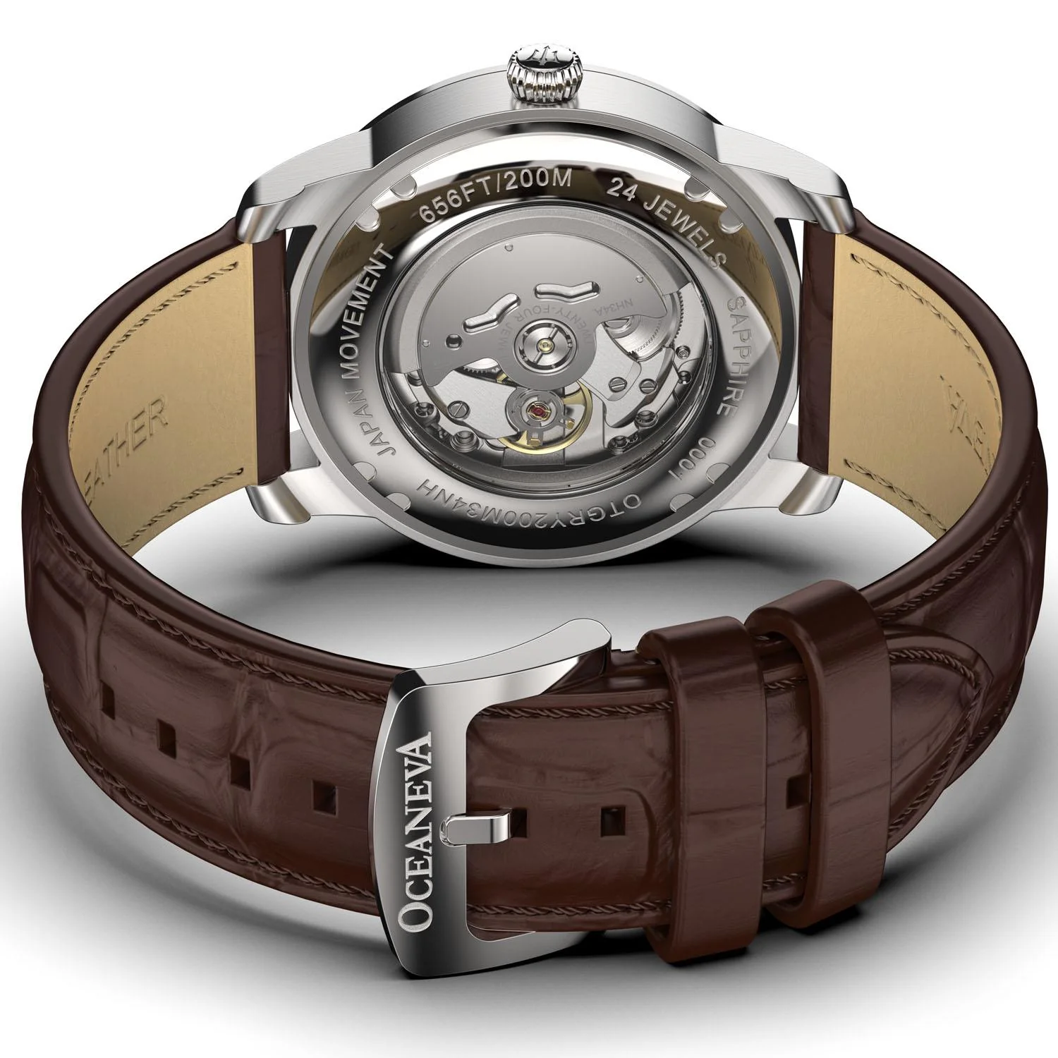OceanTrek Automatic GMT 200m Gray/Brown Grey Dial - Image 5