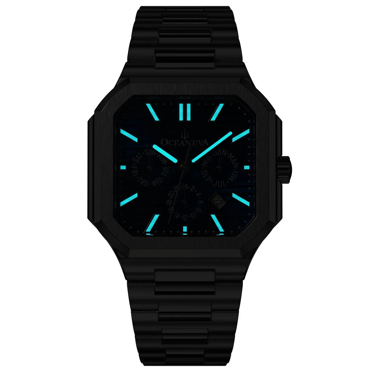 Oceaneva Tenuis Automatic CalendarThin Watch Blue/Silver Blue/Silver | Blue Dial - Image 14