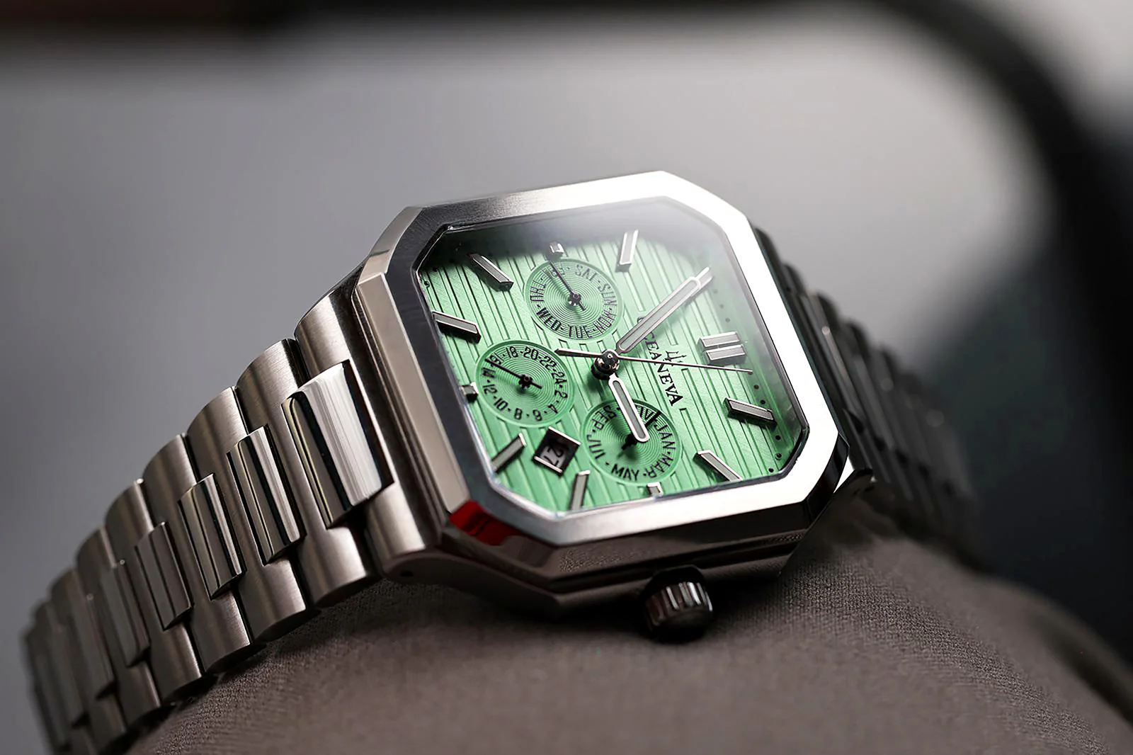 Oceaneva Tenuis Automatic CalendarThin Watch Mint/Silver Mint/Silver | Mint Dial - Image 9