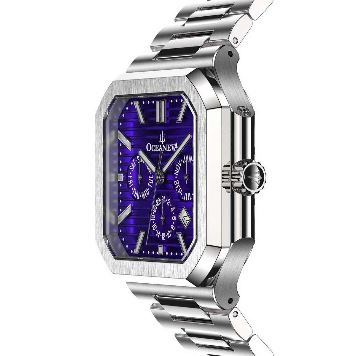 Tenuis Automatic Calendar Thin Swiss Automatic Watch – Purple/Silver - Image 6