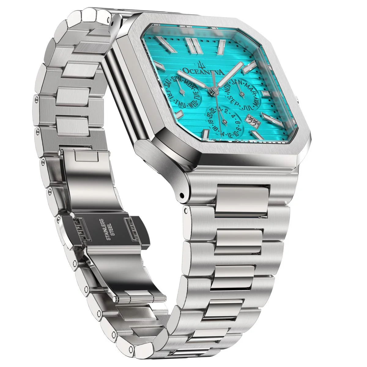 Tenuis Automatic CalendarThin Watch Teal/Silver Teal/Silver | Teal Dial - Image 2