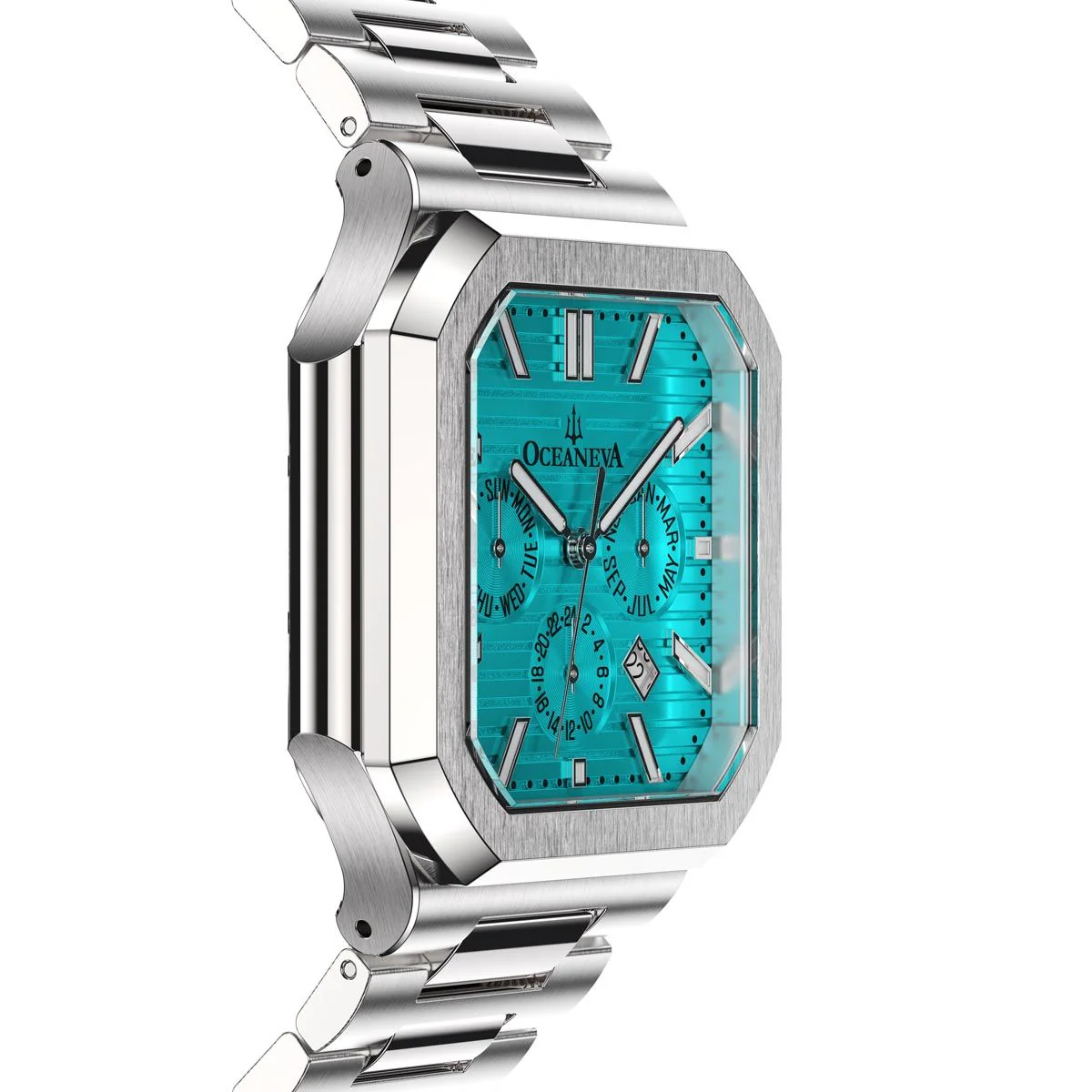 Tenuis Automatic CalendarThin Watch Teal/Silver Teal/Silver | Teal Dial - Image 5