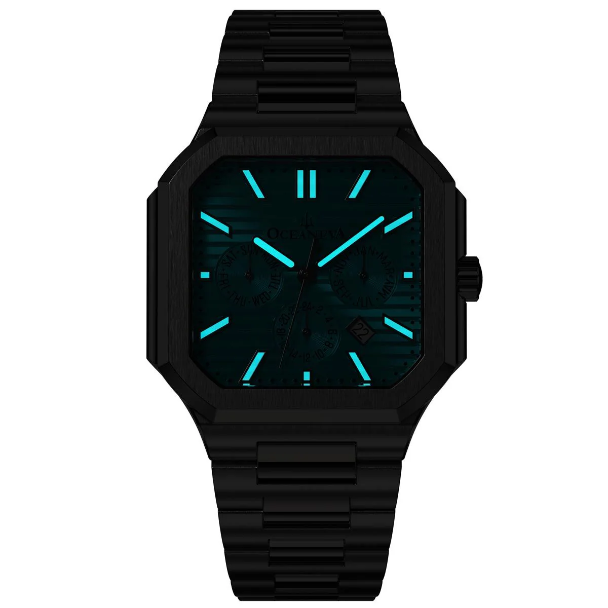Tenuis Automatic CalendarThin Watch Teal/Silver Teal/Silver | Teal Dial - Image 8