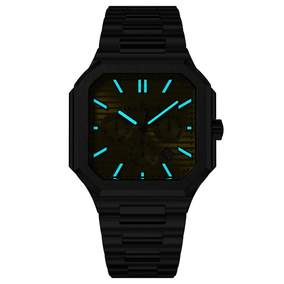 Tenuis Automatic Calendar Silver Bezel | Yellow Dial - Image 7