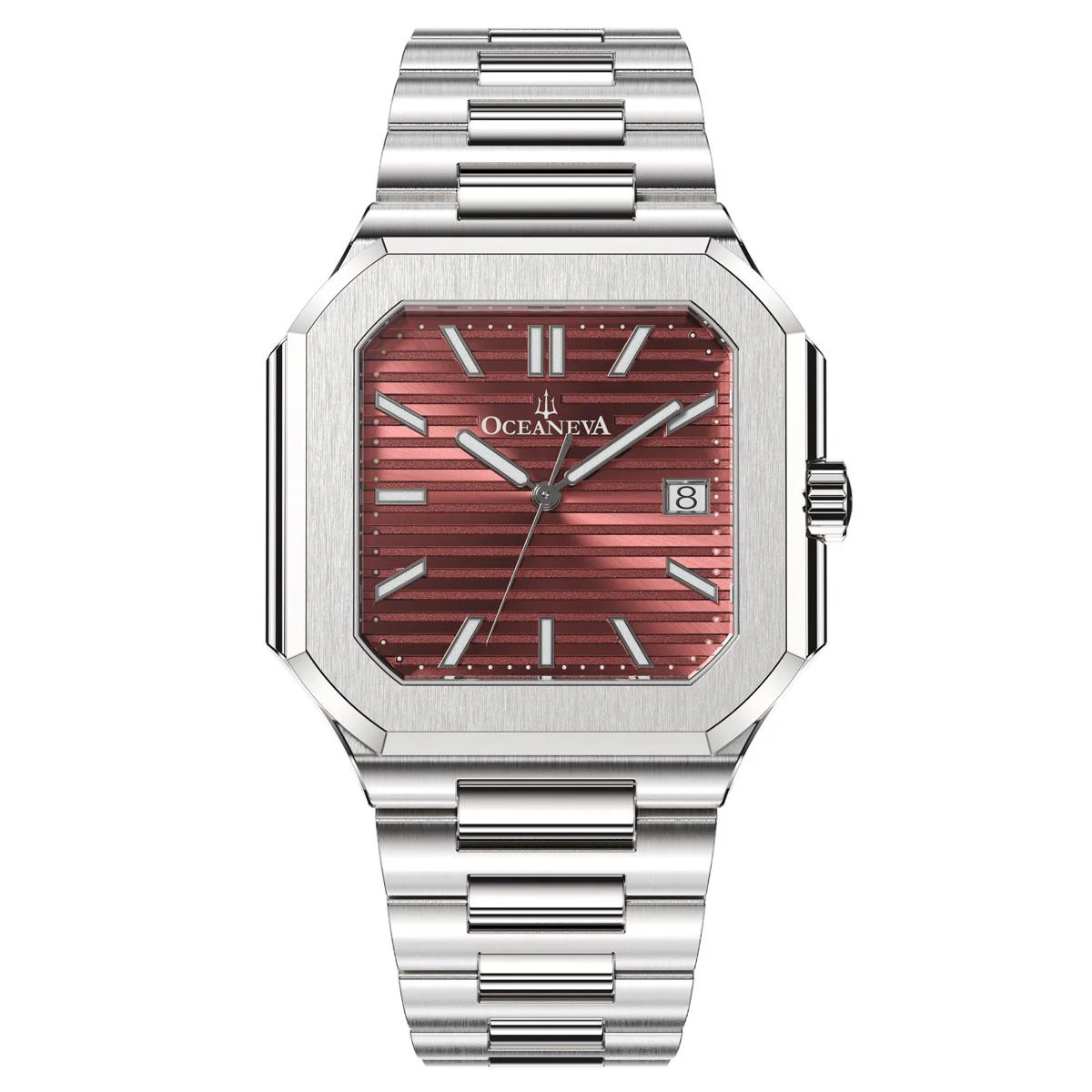 Tenuis Ultra-Thin Automatic Watch – Burgundy/Silver