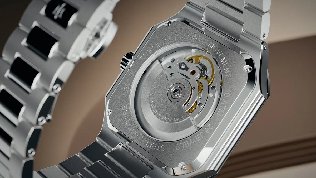 Tenuis Ultra-Thin Automatic Watch – Burgundy/Silver - Image 6