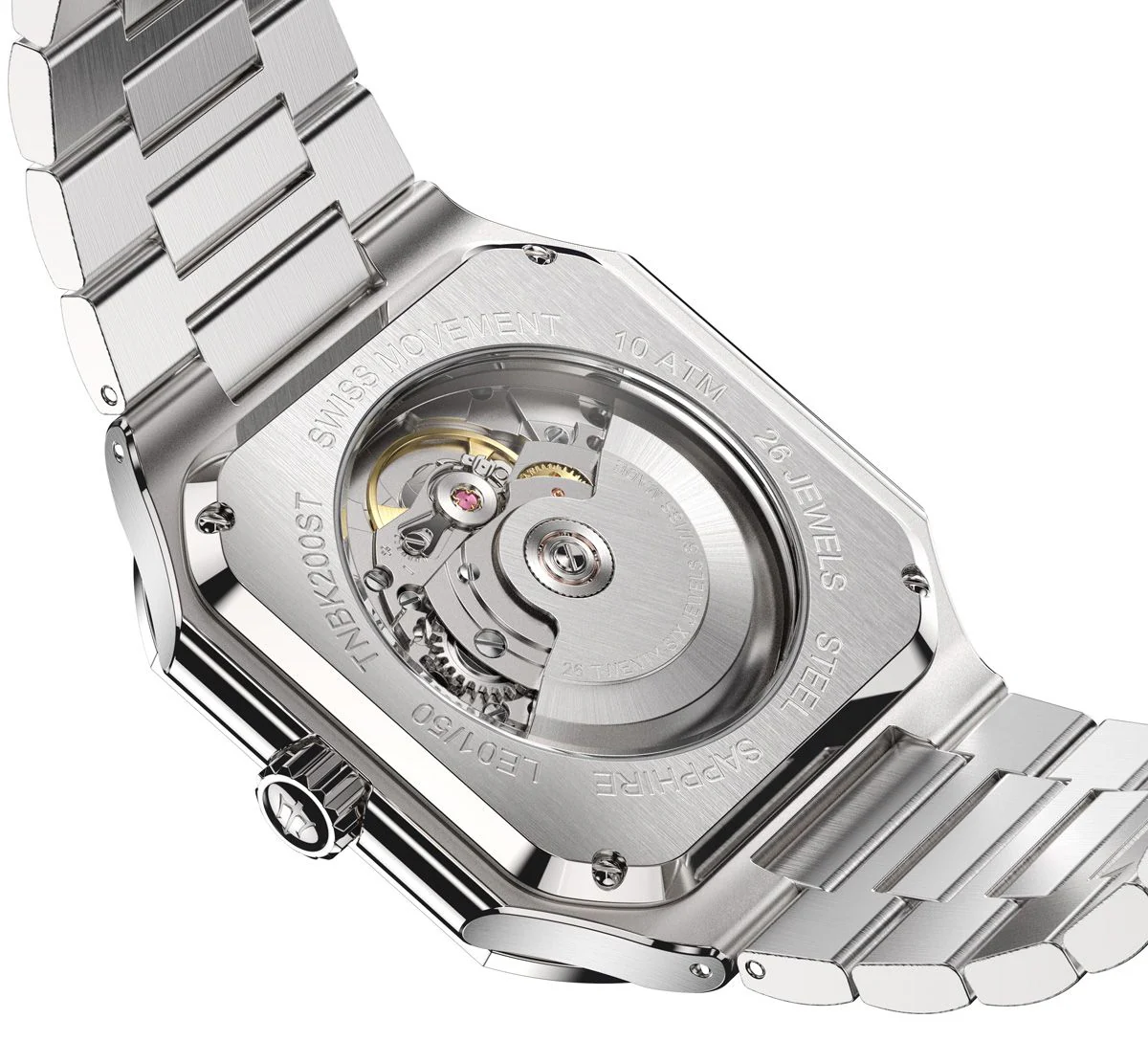 Tenuis Ultra-Thin Swiss Movement Automatic Grey Bezel  Dark Grey Dial - Image 6