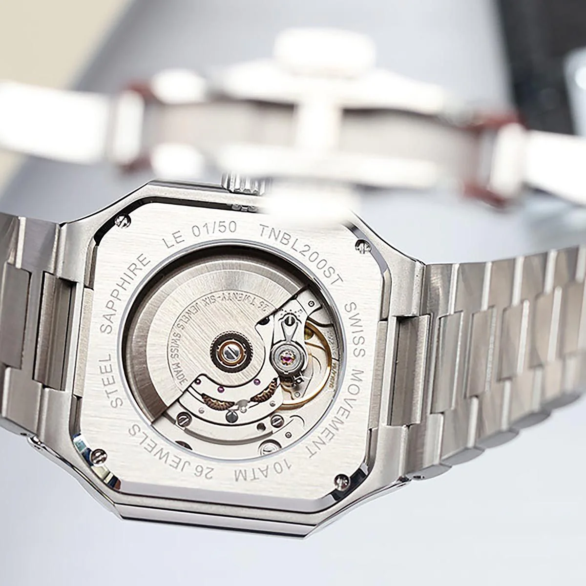 Tenuis Ultra-Thin Automatic Watch – Green/Silver - Image 3