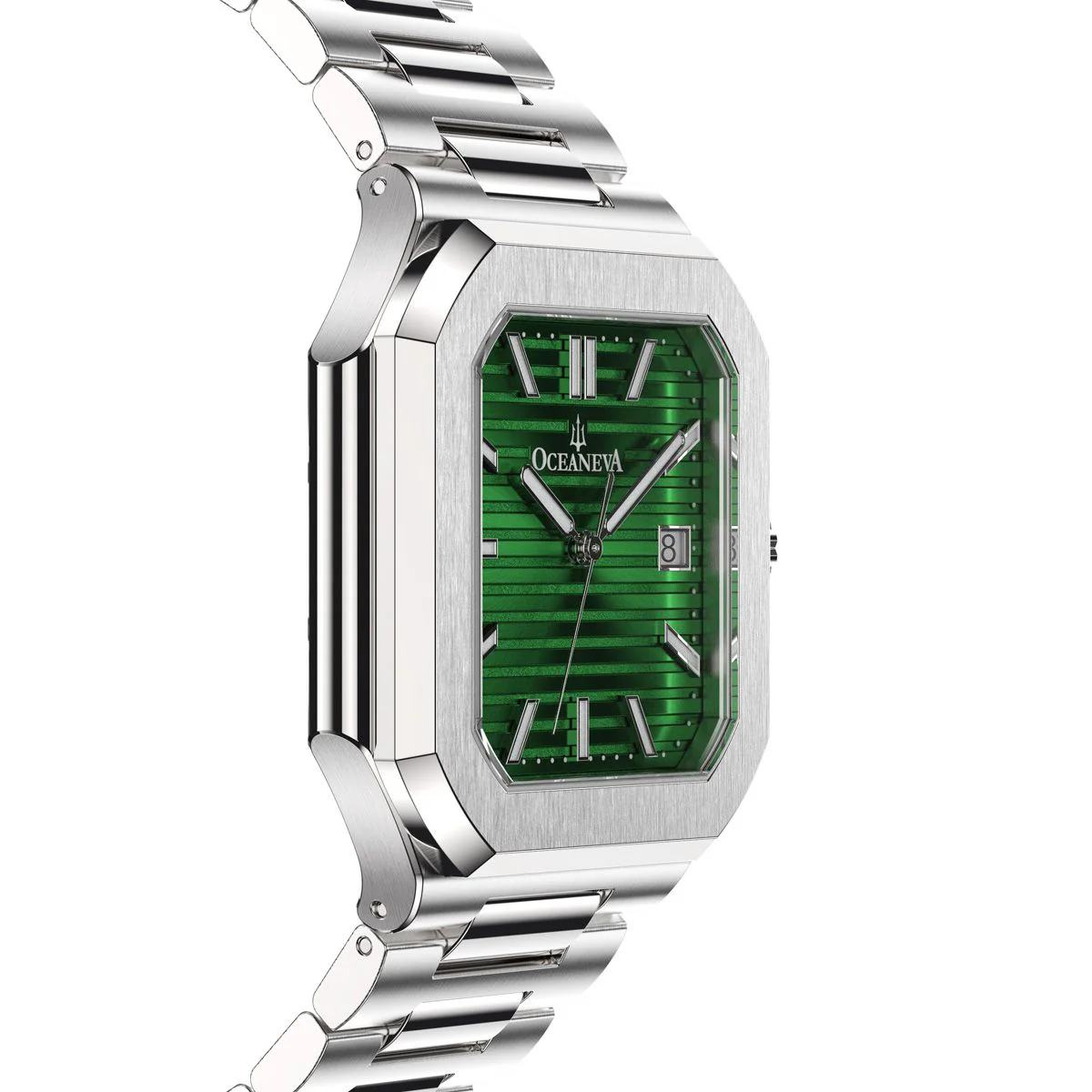 Tenuis Ultra-Thin Automatic Watch – Green/Silver - Image 4