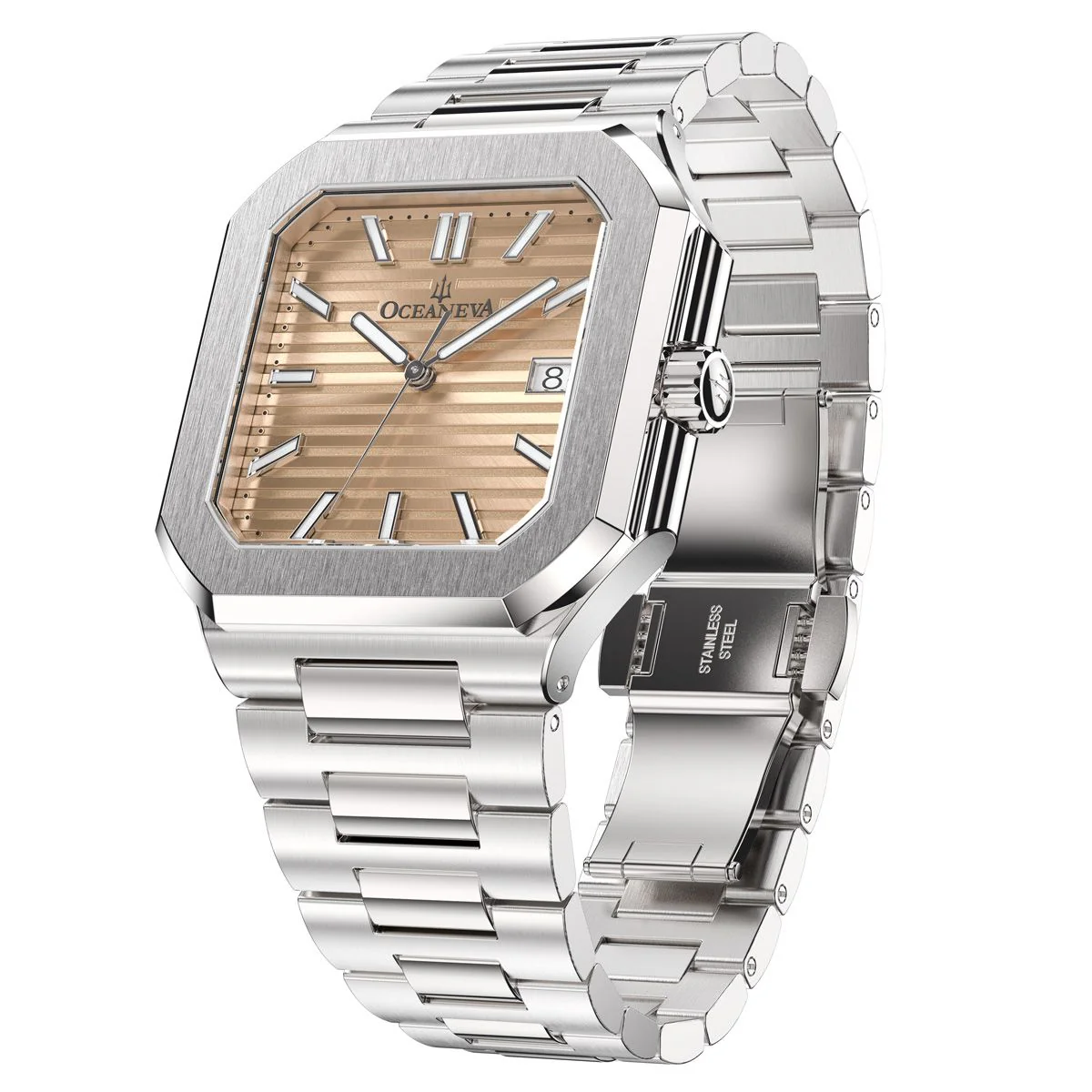 Tenuis Automatic Silver Bezel|Salmon Dial Watch - Image 3