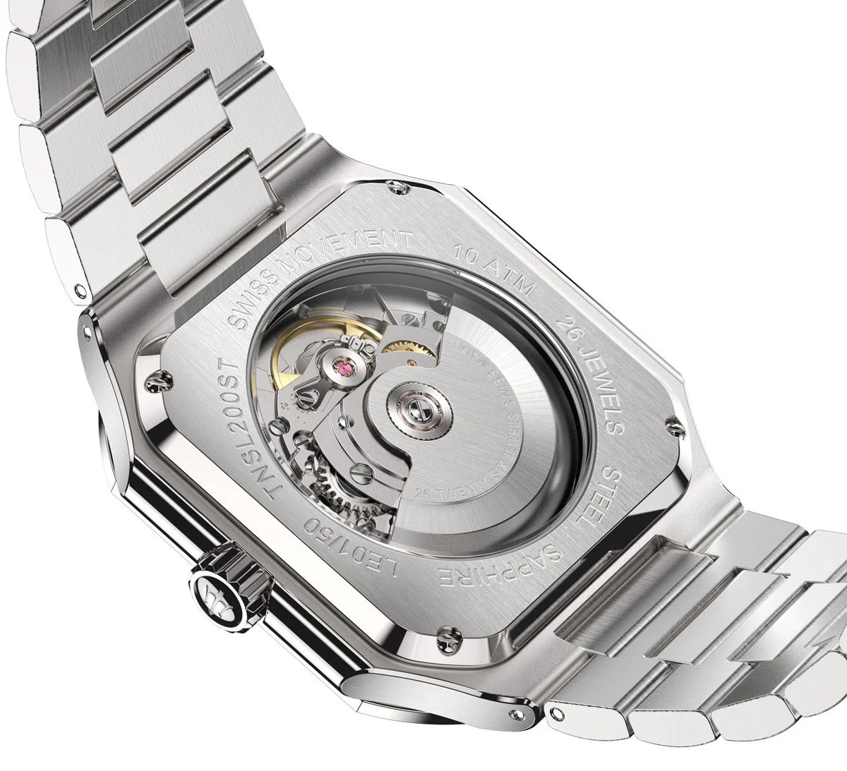 Tenuis Automatic Silver Bezel|Salmon Dial Watch - Image 5