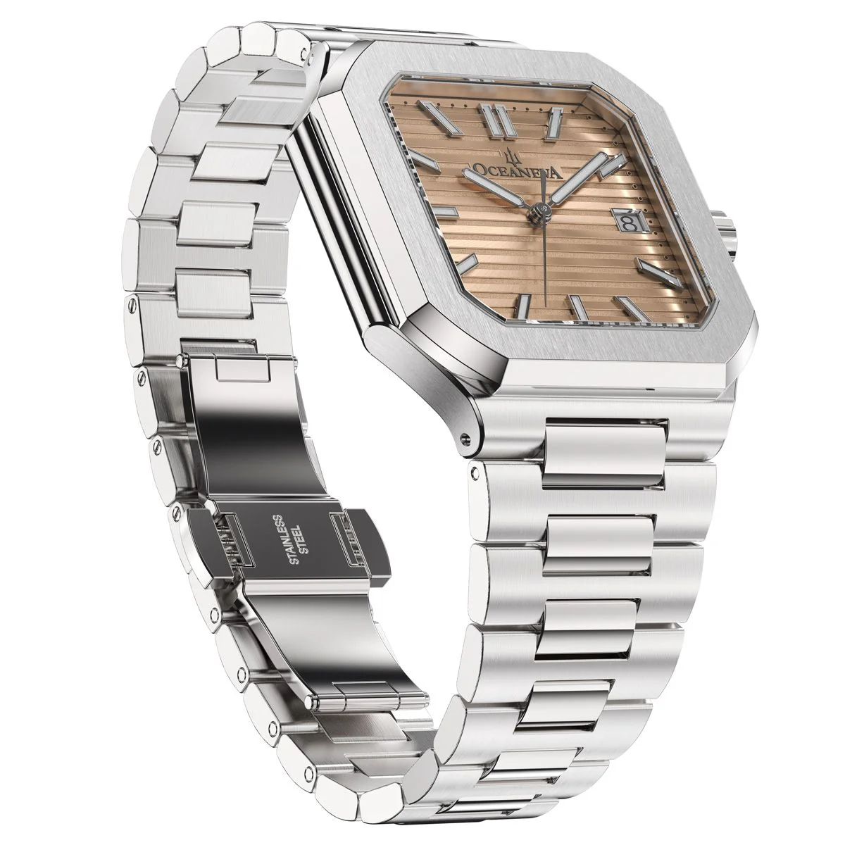 Tenuis Automatic Silver Bezel|Salmon Dial Watch - Image 6