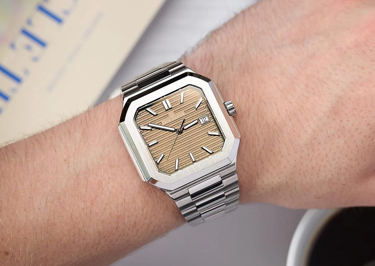 Tenuis Automatic Silver Bezel|Salmon Dial Watch - Image 9
